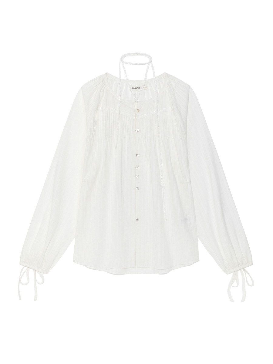 MISTY SHEER BLOUSE (WHITE)