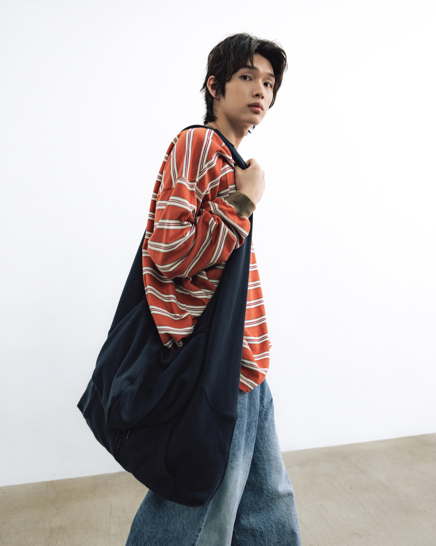Zip-Up Hoodie Bag - Navy