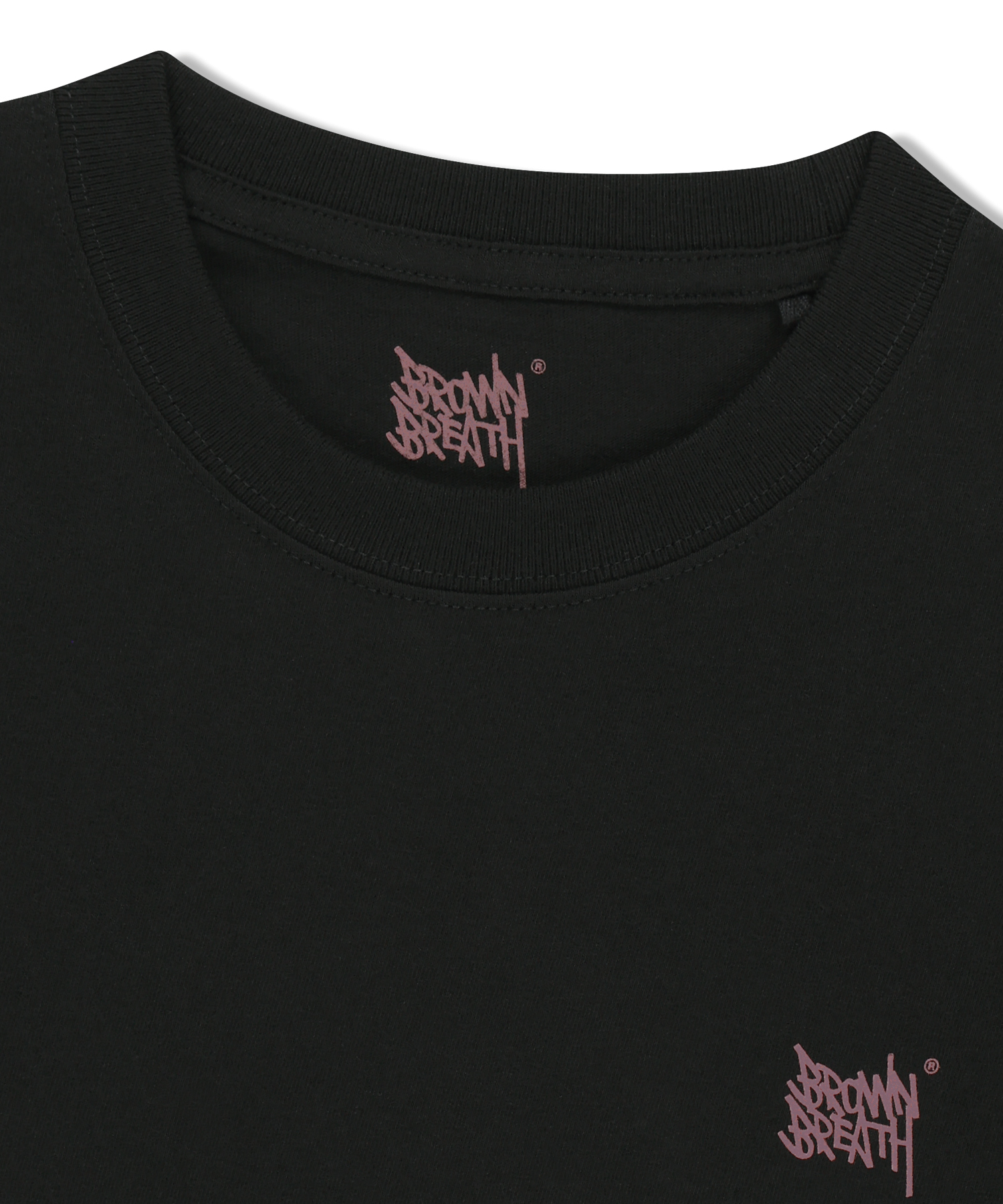 W TAG CROP TEE - BLACK