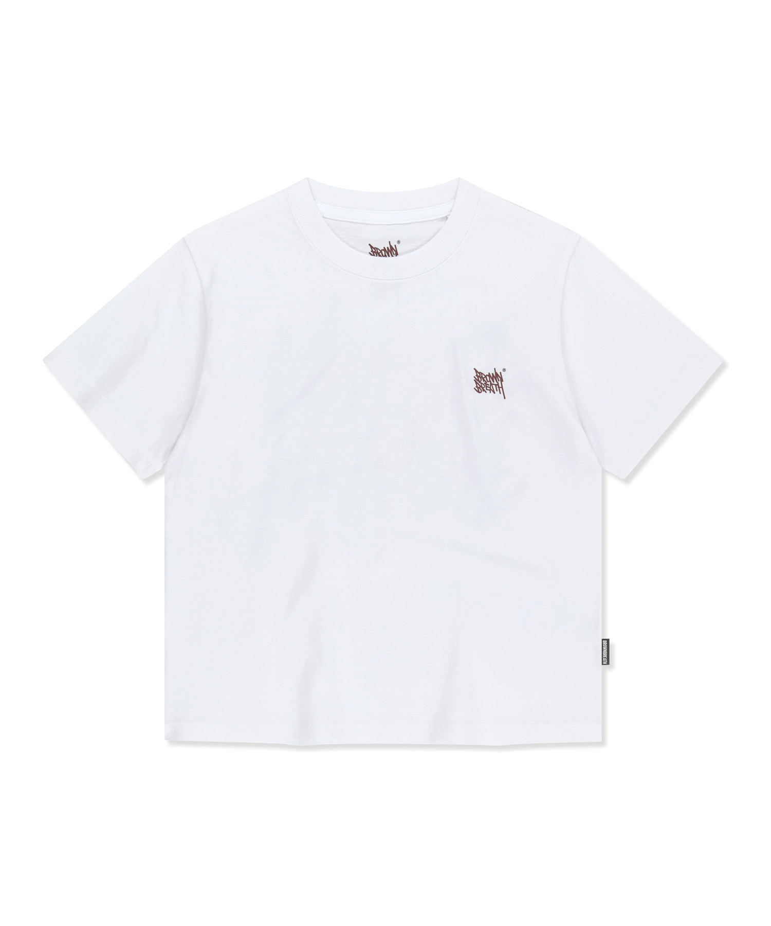 W TAG CROP TEE - WHITE
