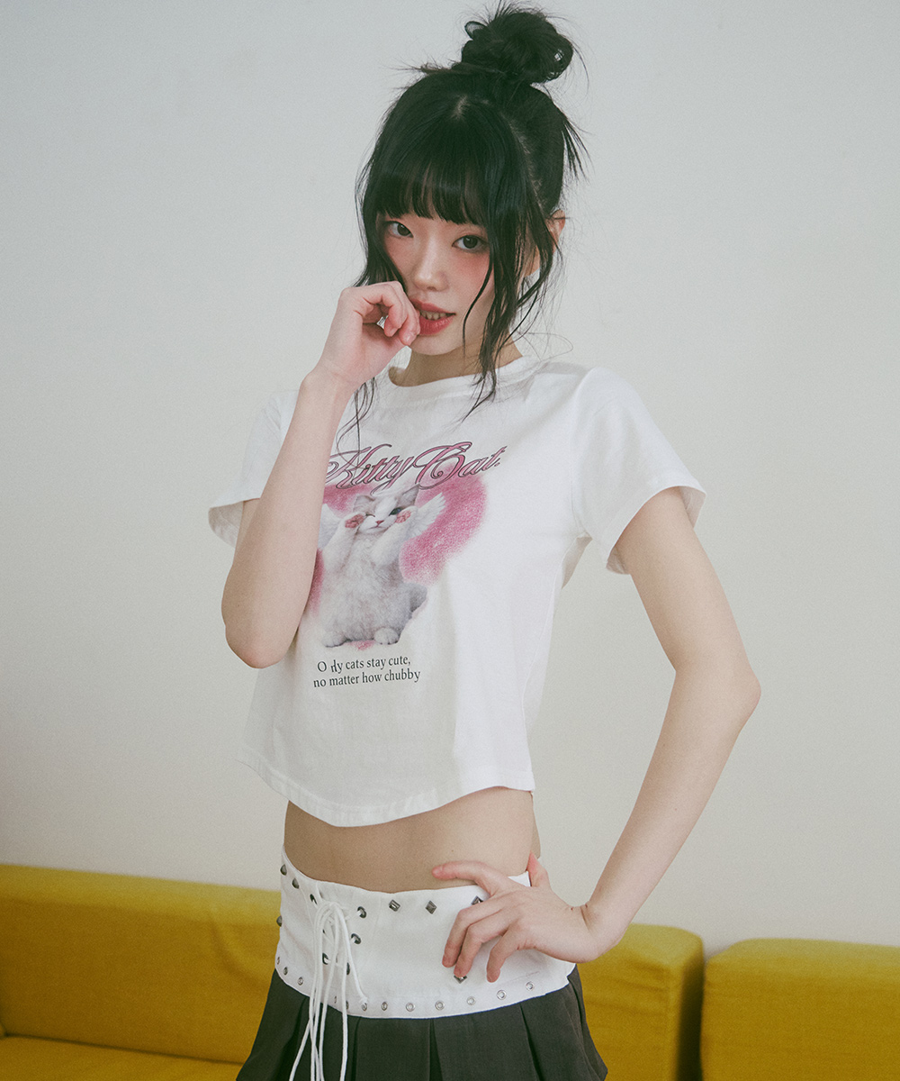 Kitty Cat женский’s Crop Tee