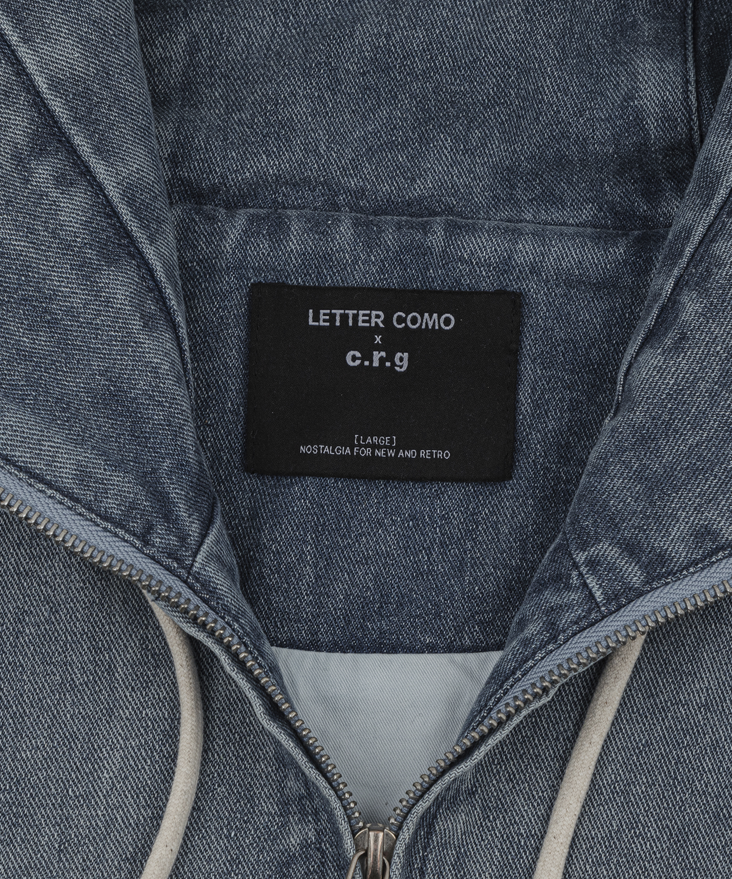 Ader мужскойt Denim Hooded Zip-Up Jumper Urban синий