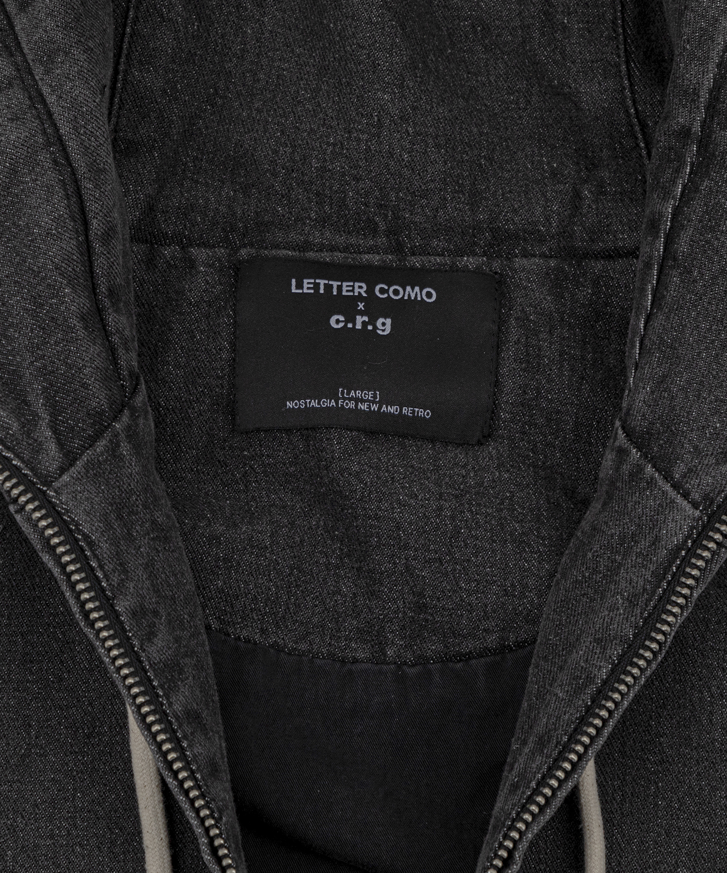 Ader мужскойt Denim Hooded Zip-Up Jumper черный