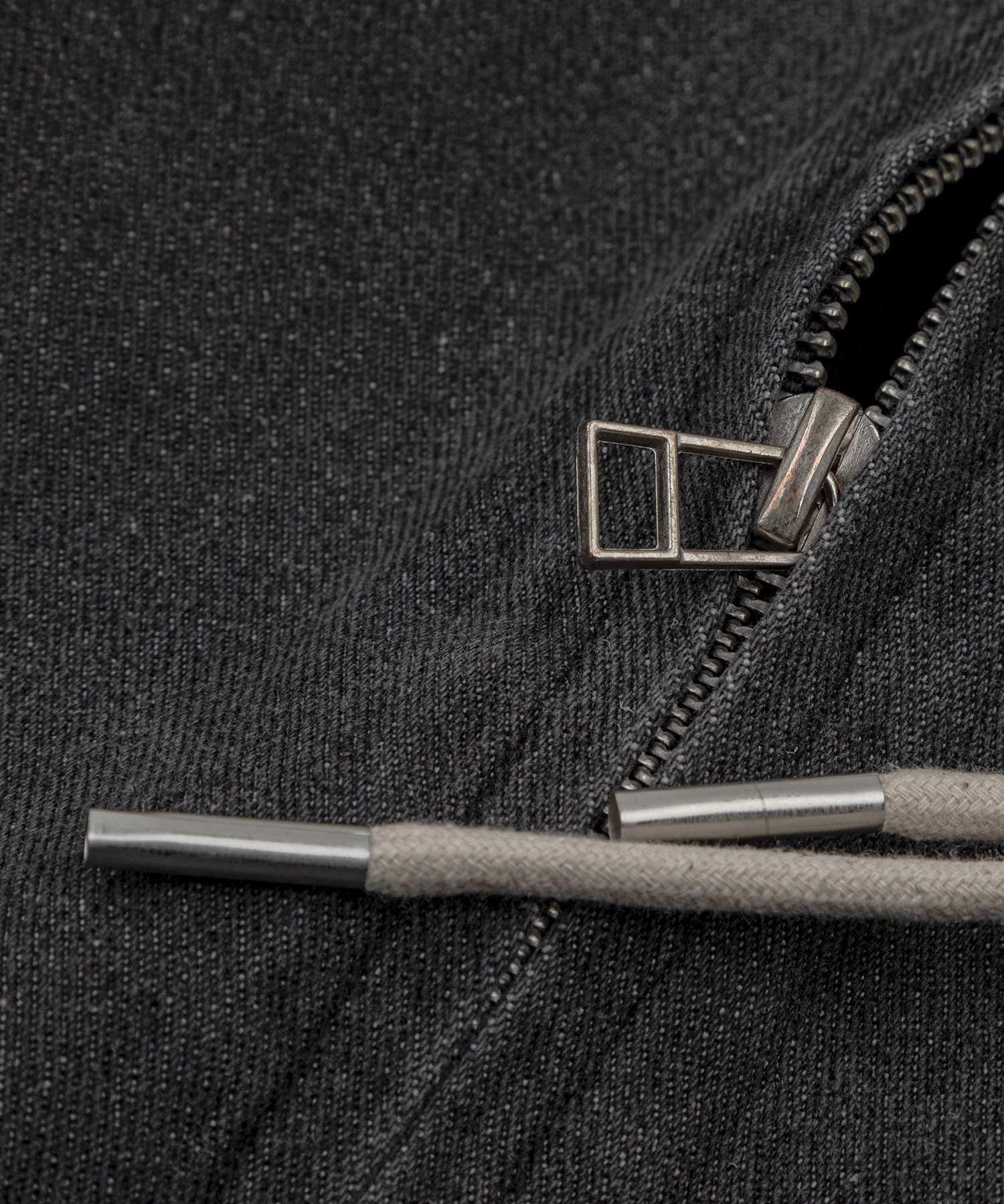 Ader мужскойt Denim Hooded Zip-Up Jumper черный