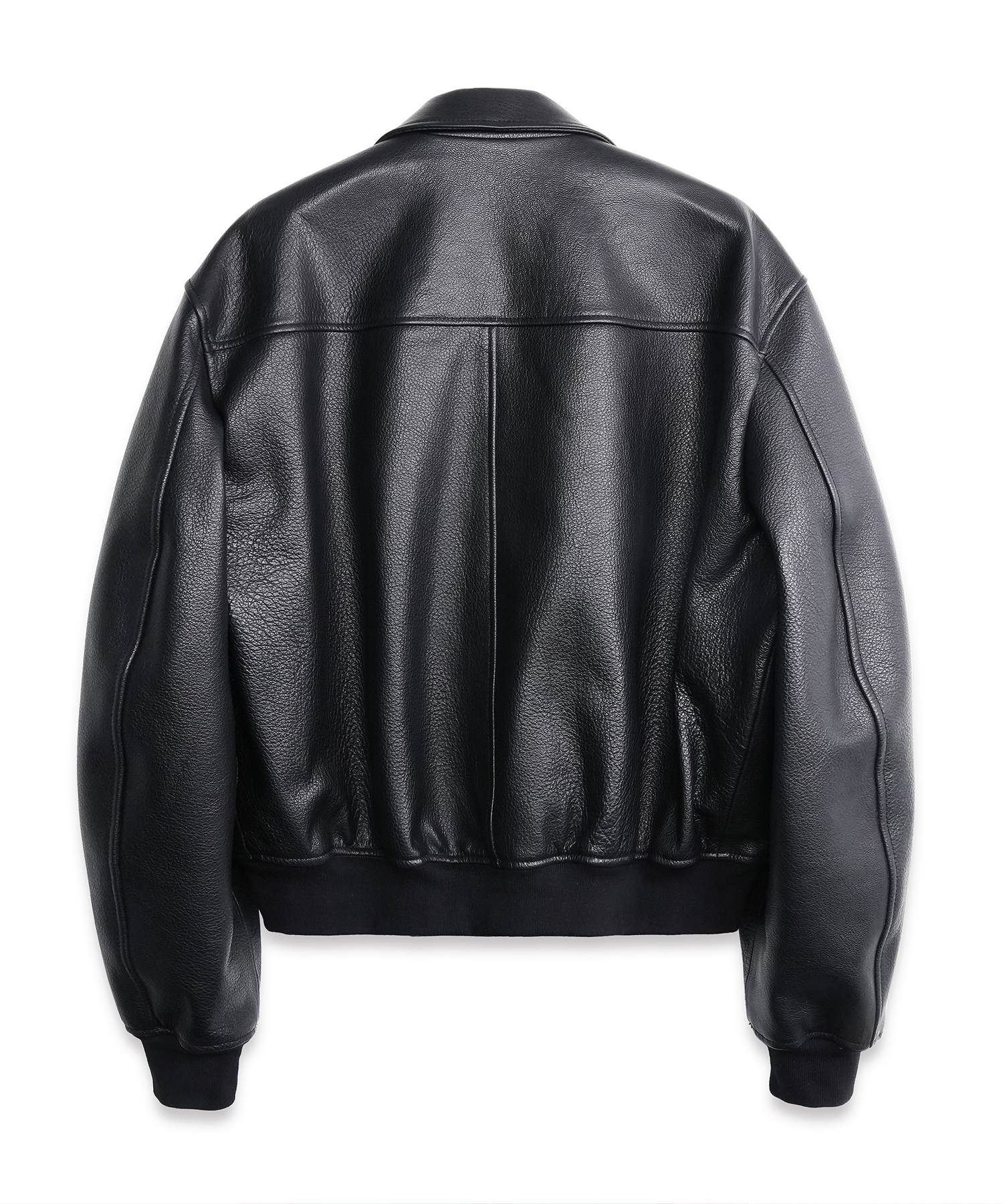 Goat Leather Coкрасный Blouson BLACK