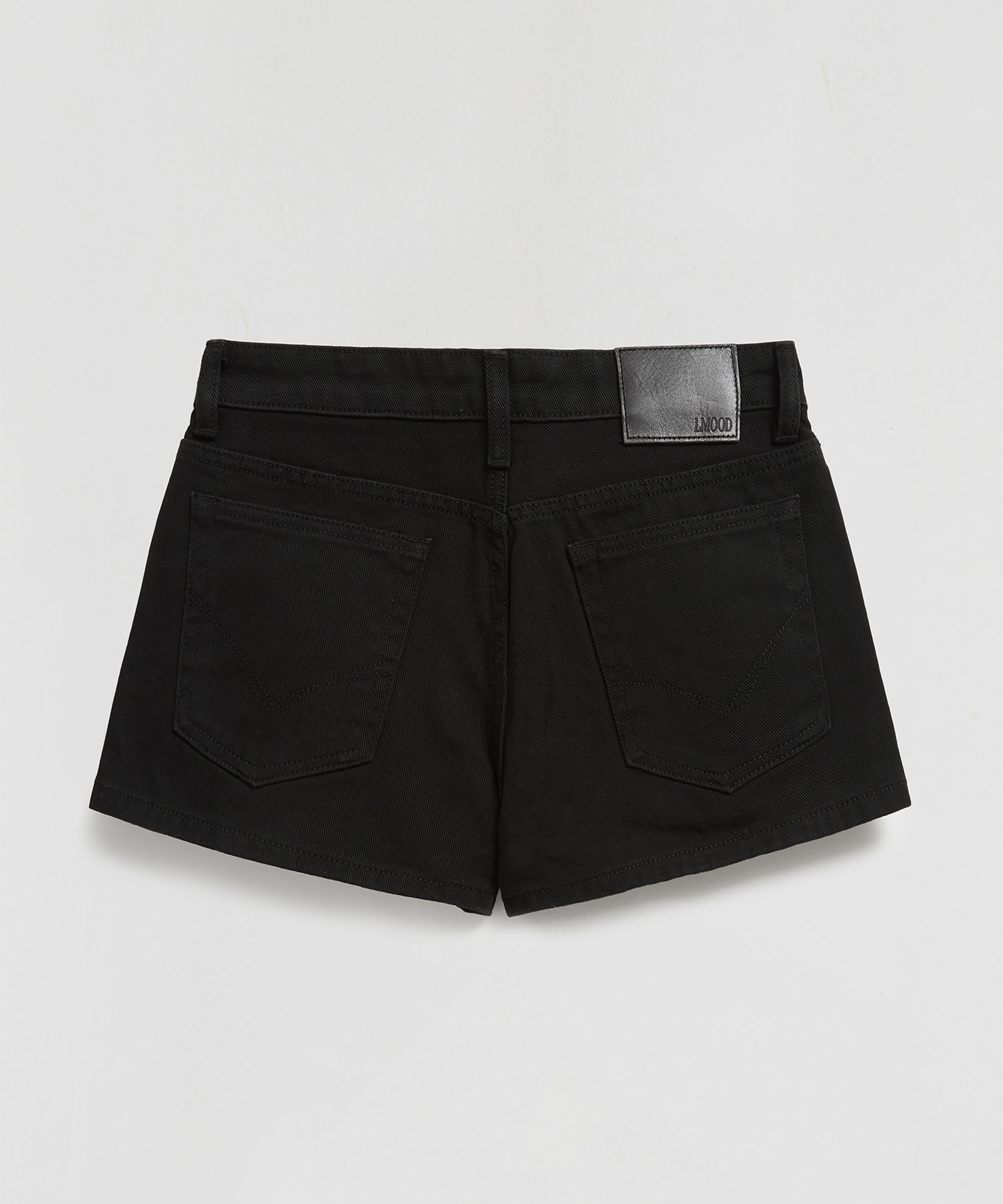Raw denim shorts solid черный