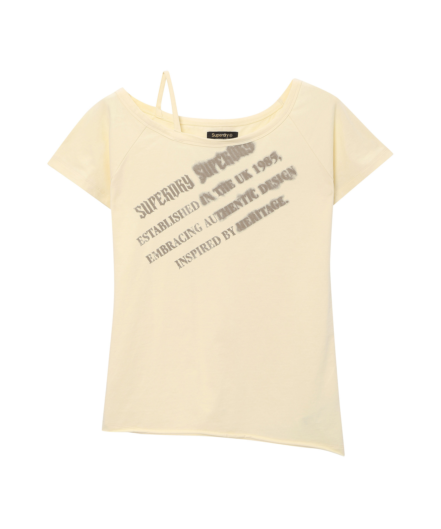 Женская футболка Script Light Yellow SDFISCQ55LYE