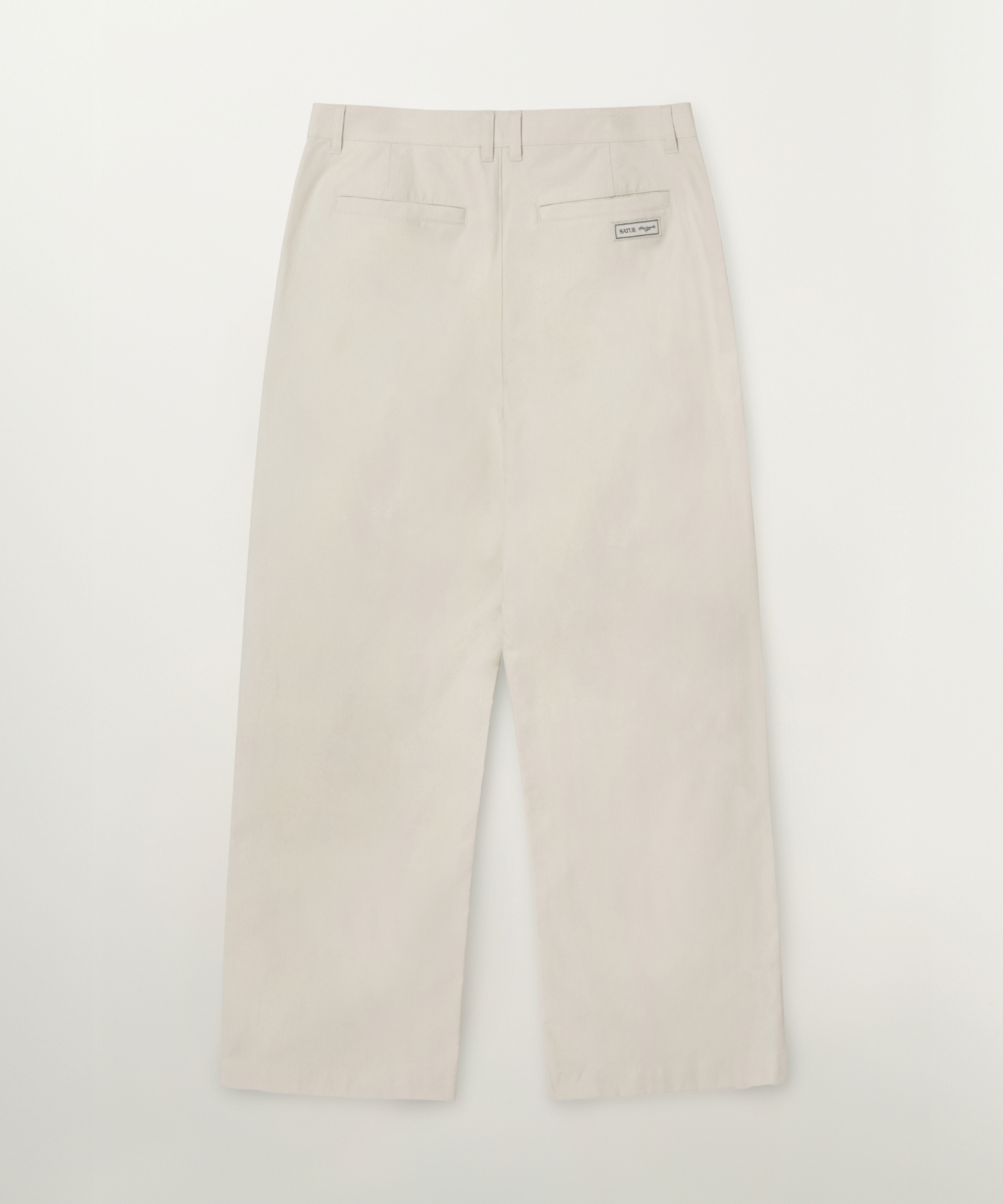 Relaxed Cotton Blend Pants Cream