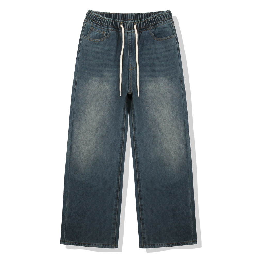 Brick banding wide washed denim pants 3 Color [CRDD_5014]