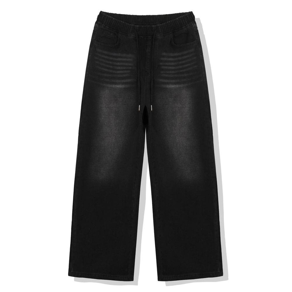 Brick banding wide washed denim pants 3 Color [CRDD_5014]