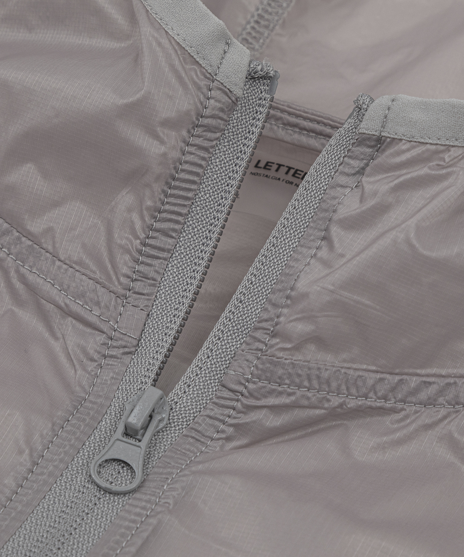 Light Windshell Windbreaker Silver Gray