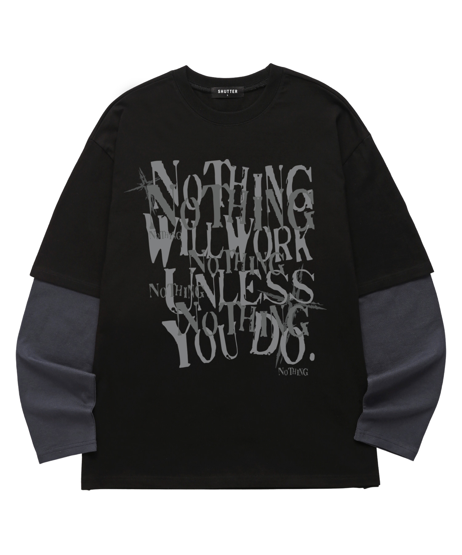 Layered Nothing Long Sleeve (SLS039) Black