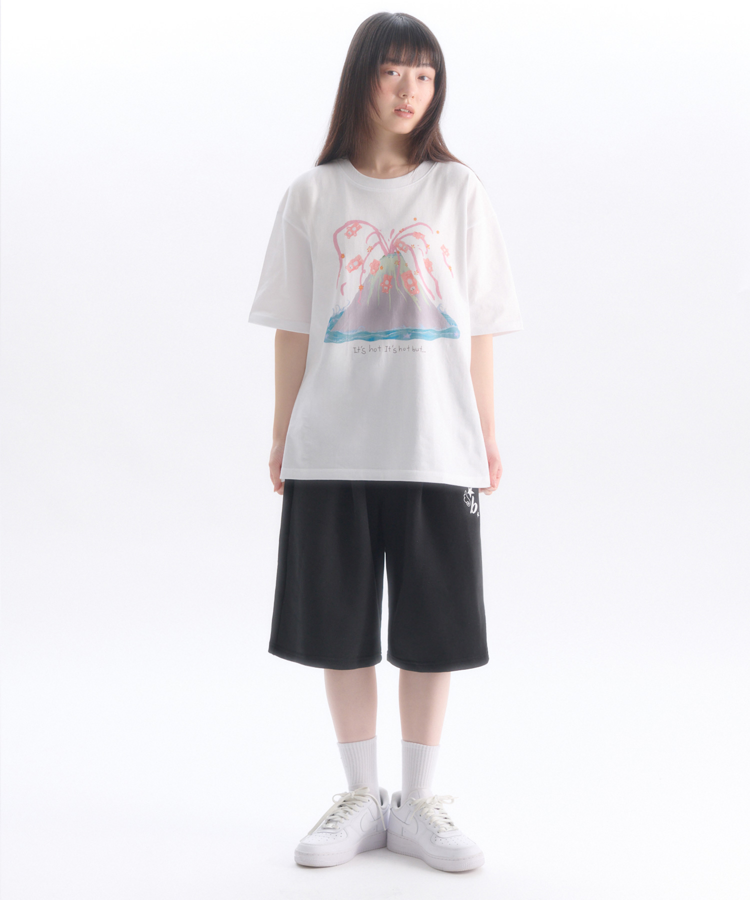 Angel Star Patch shorts Bermuda Sweat Shorts ASP901 (Black)
