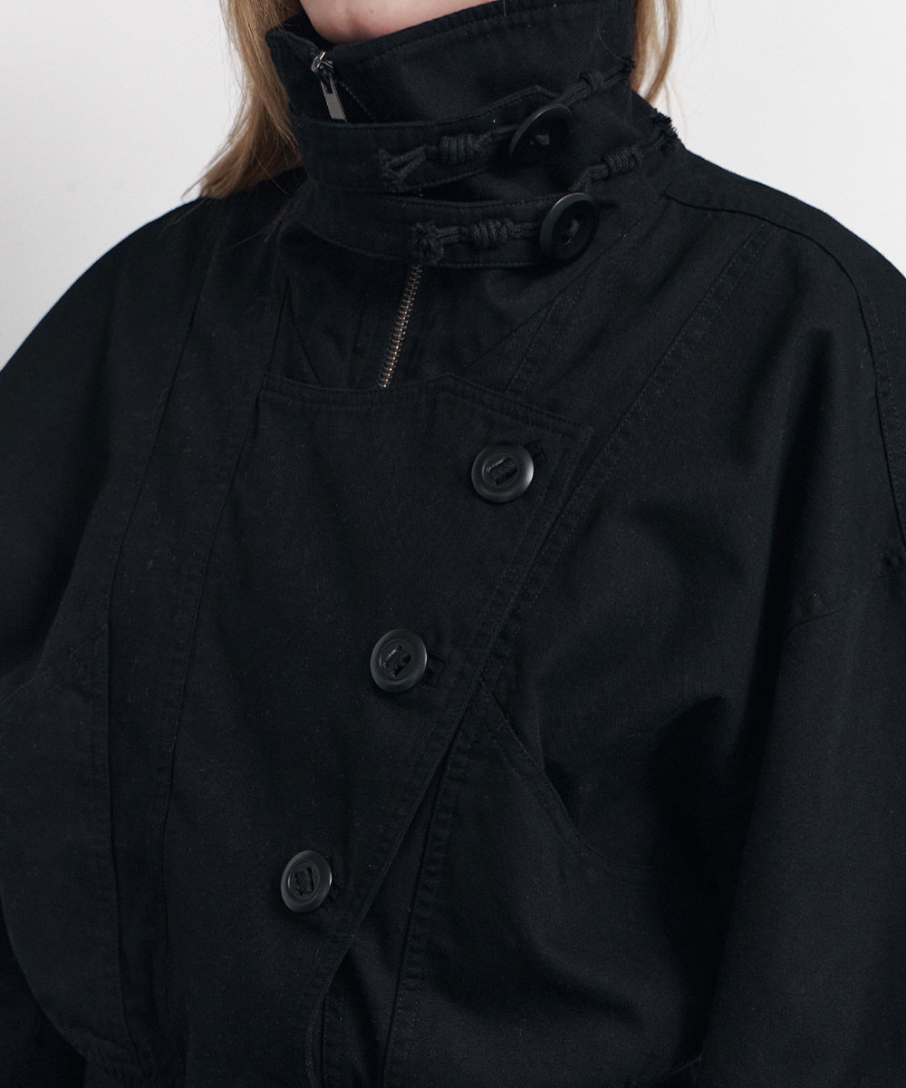 Beren High-neck Bomber jacket (Black)