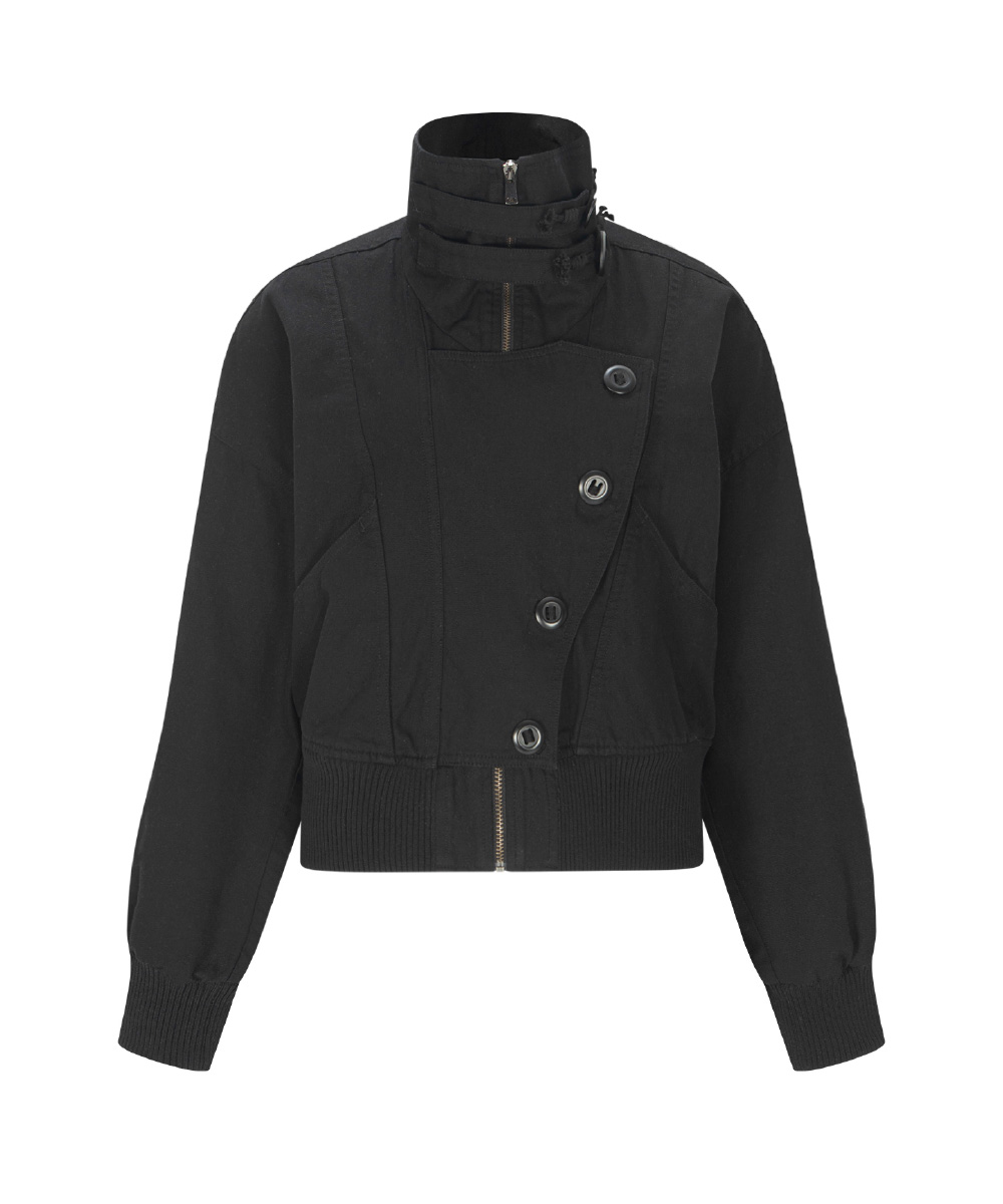 Beren High-neck Bomber jacket (Black)