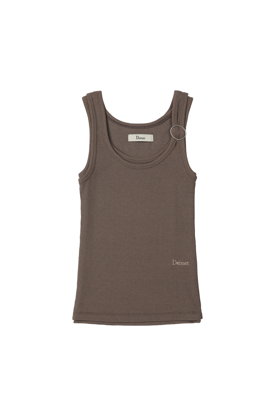 LAYERED RING SLEEVELESS - 2 COLORS BROWN