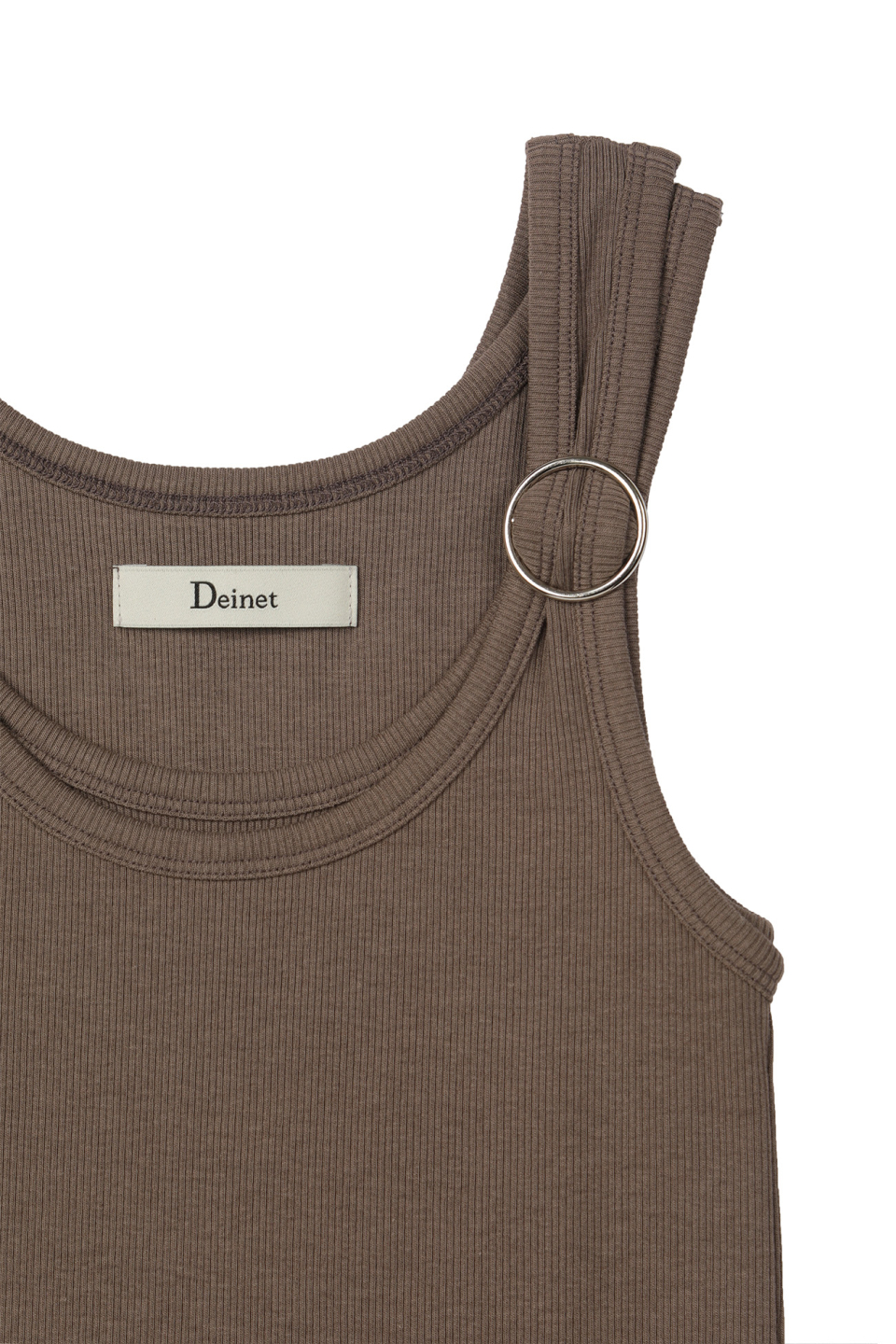 LAYERED RING SLEEVELESS - 2 COLORS BROWN