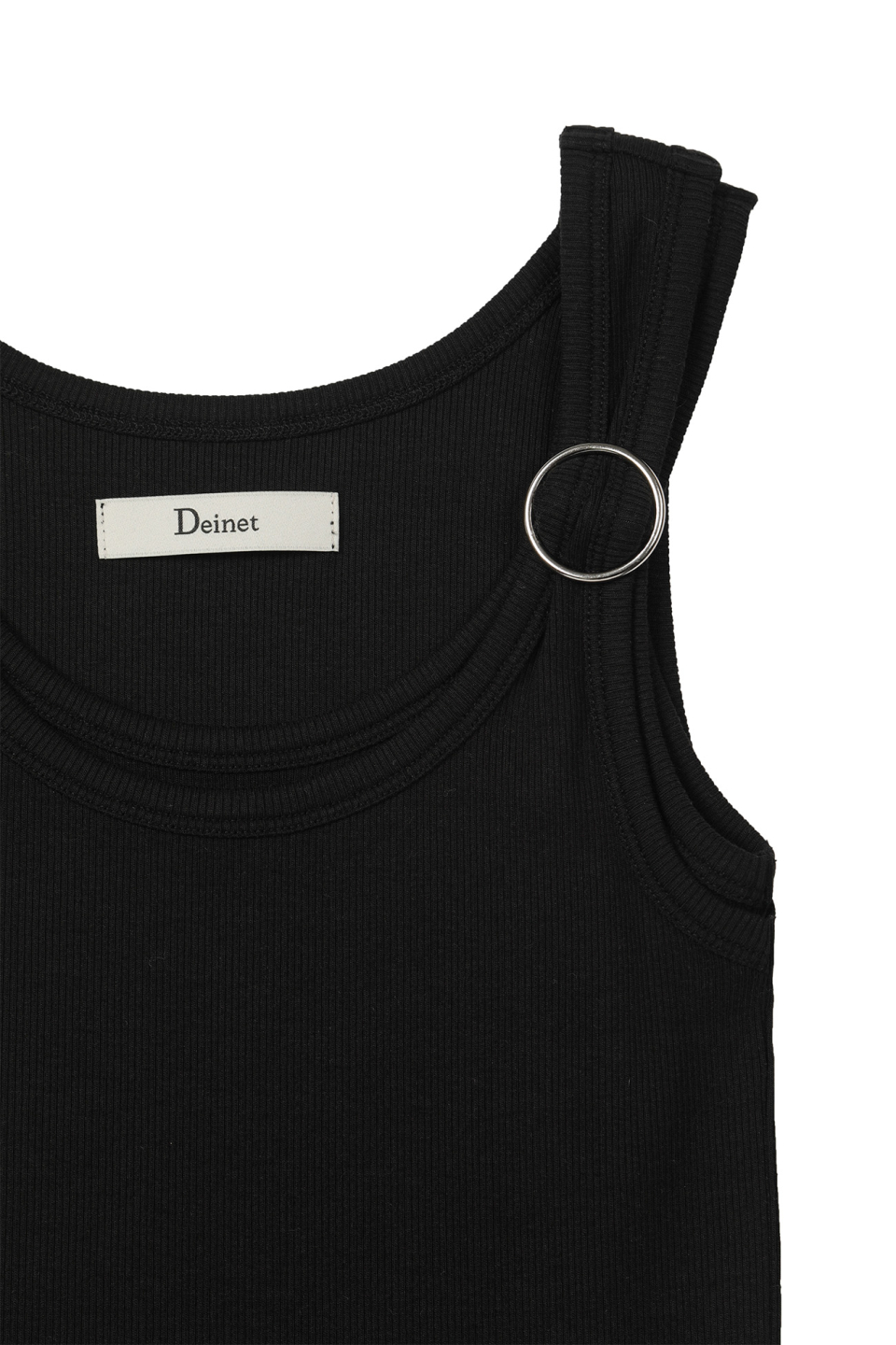 LAYERED RING SLEEVELESS - 2 COLORS BLACK