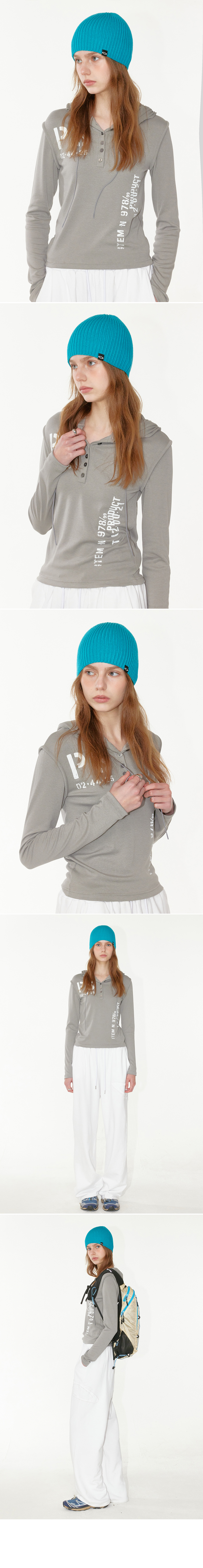 VINTAGE BUTTON HOODIE 