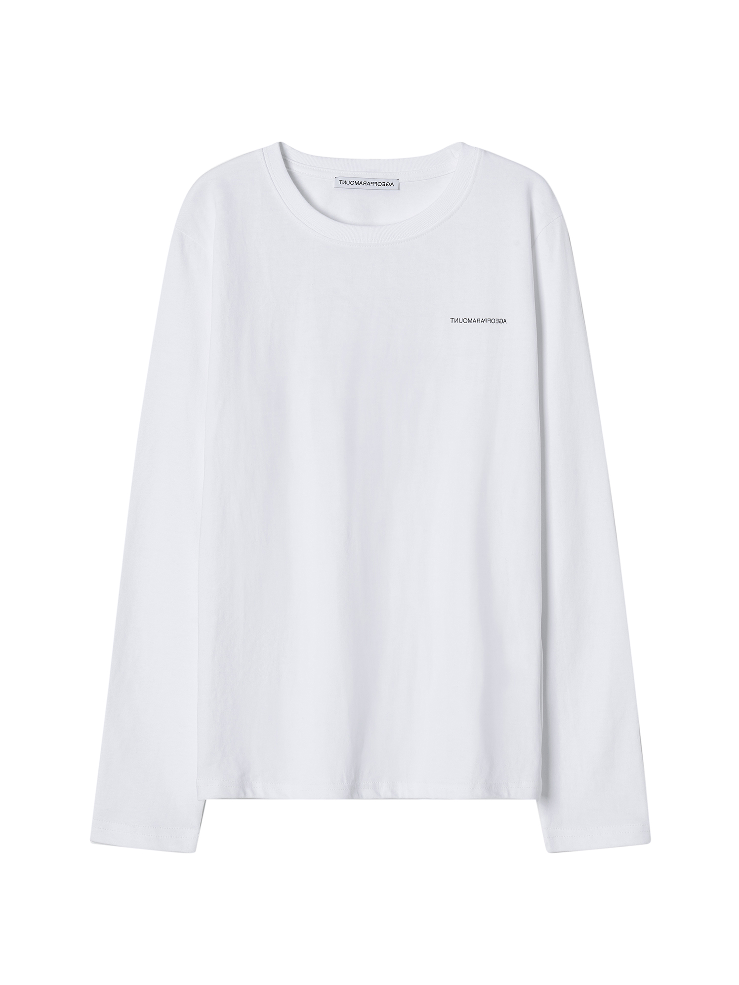 Лонгслив с принтом на спине (White)