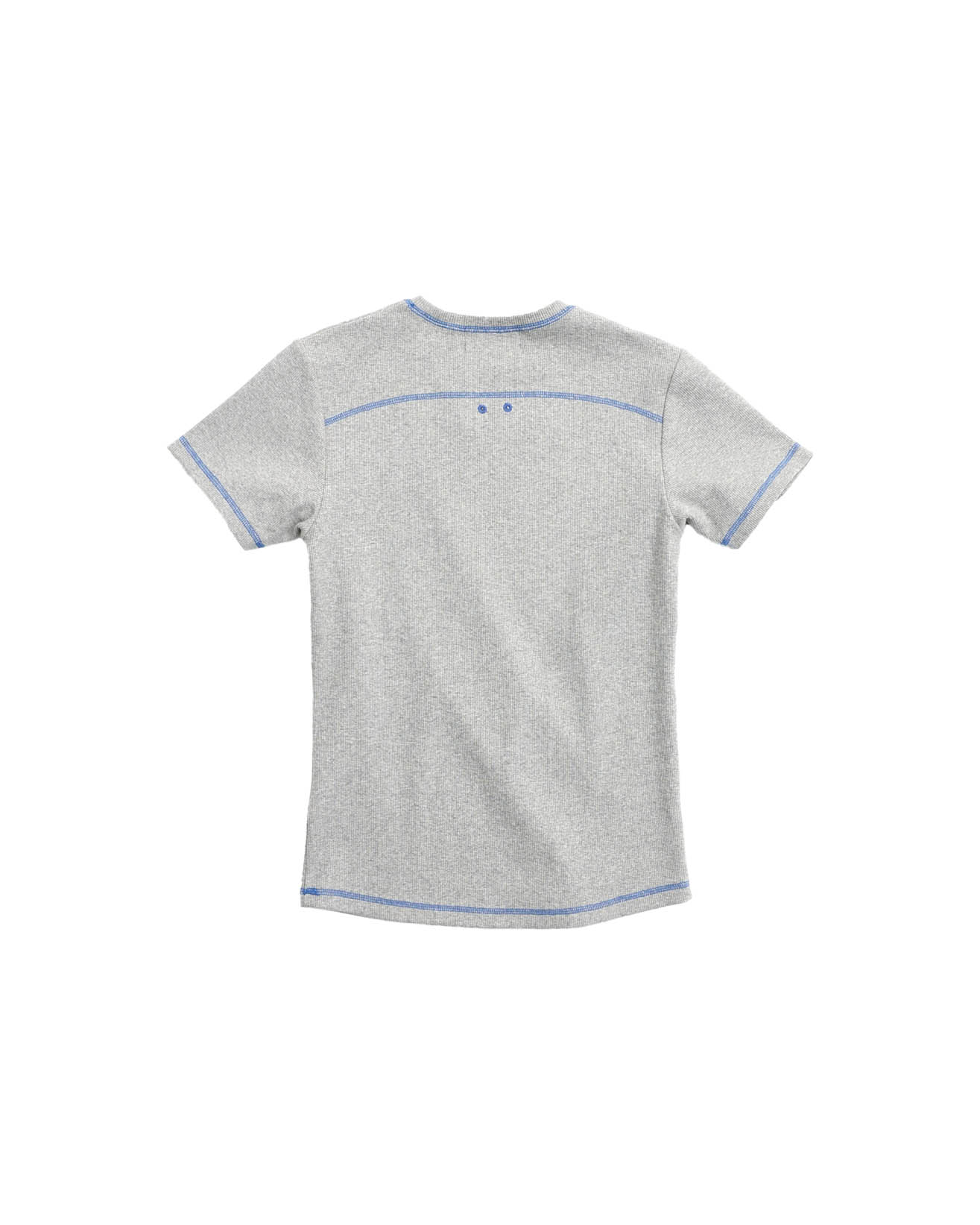 COLORED STITCH LINE SHORT SLEEVE TEE (MELANGE GREY)