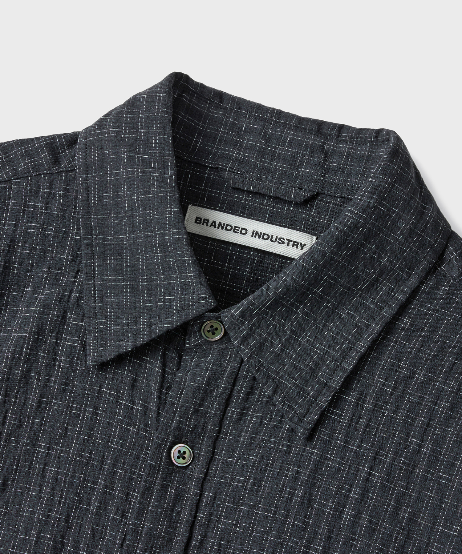 SQUARE OVERSIZED CHECK SHIRT чёрный