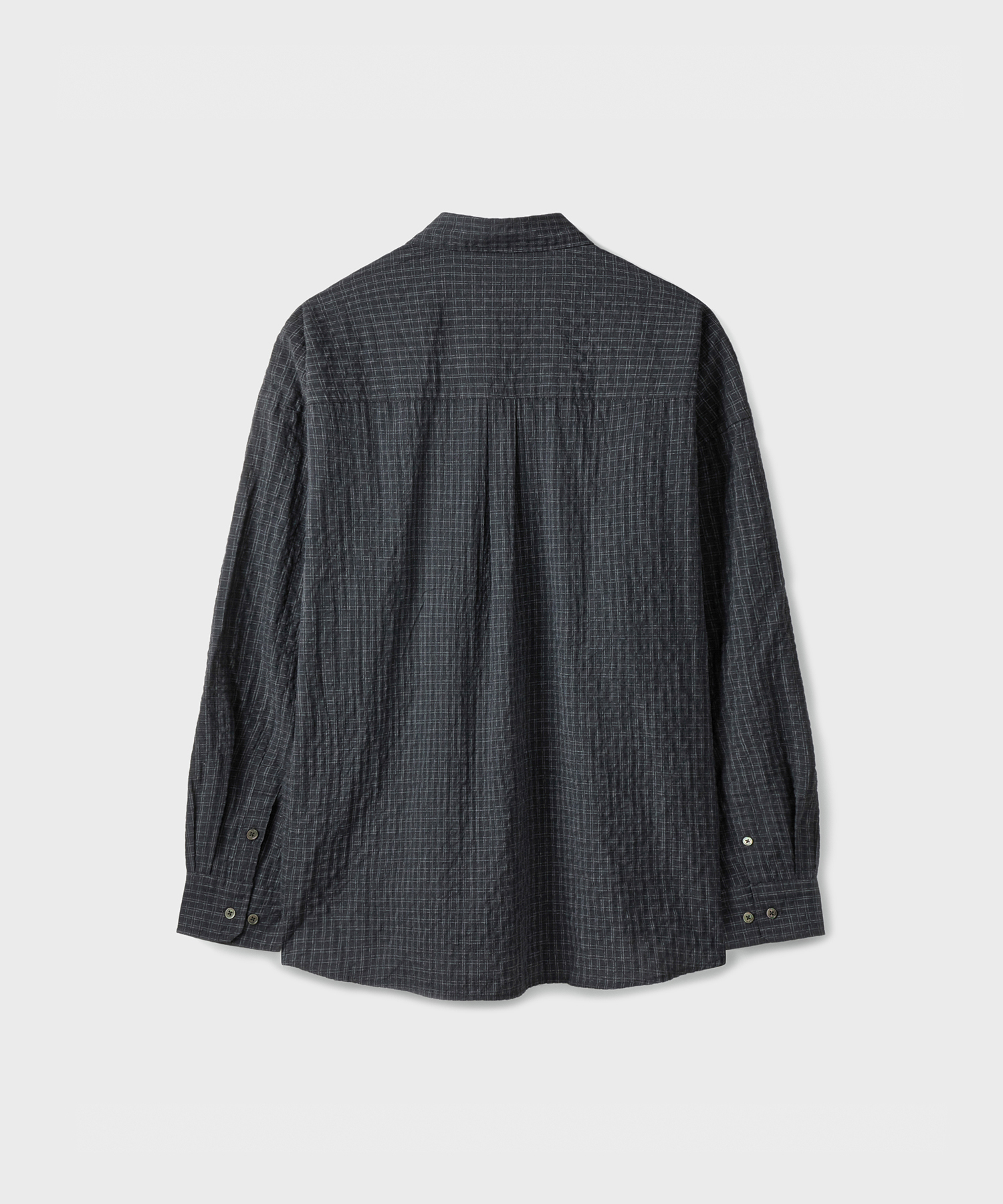 SQUARE OVERSIZED CHECK SHIRT чёрный