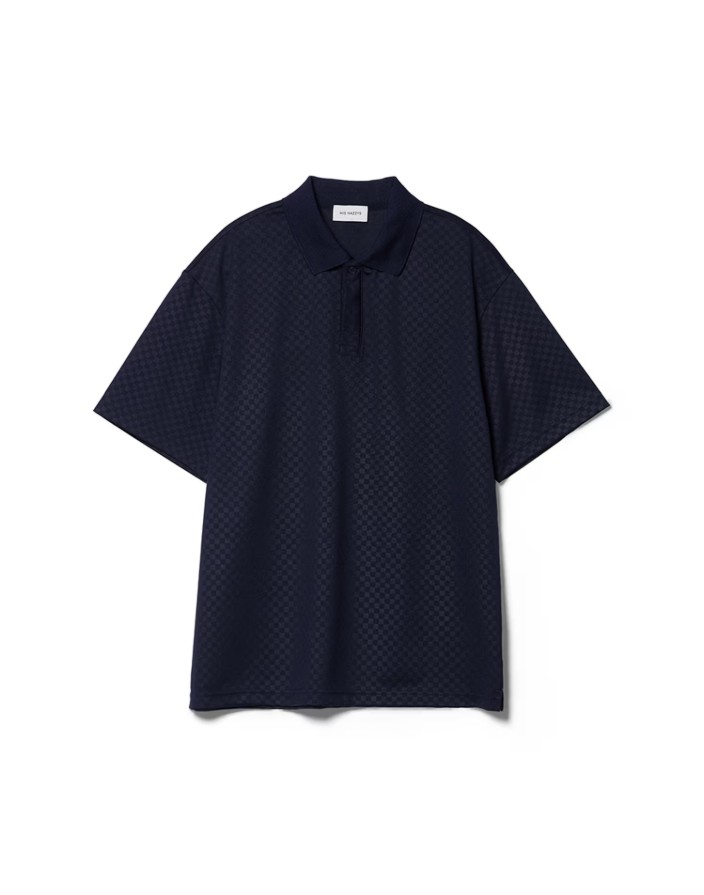 Мужское поло в клетку Navy S/S Checkerboard