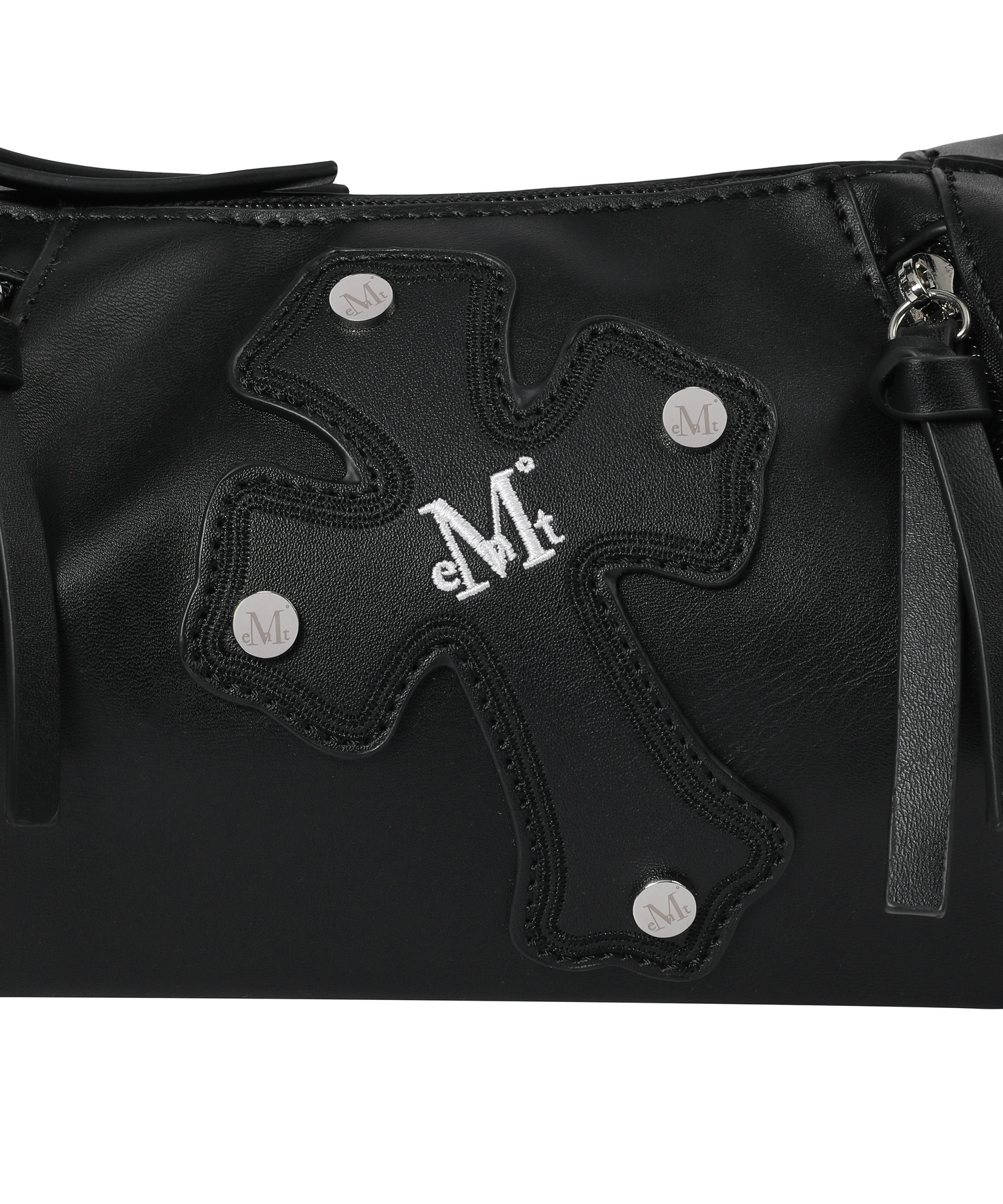 BAEL CROSS LEATHER PATCH MINI SHOULDER BAG