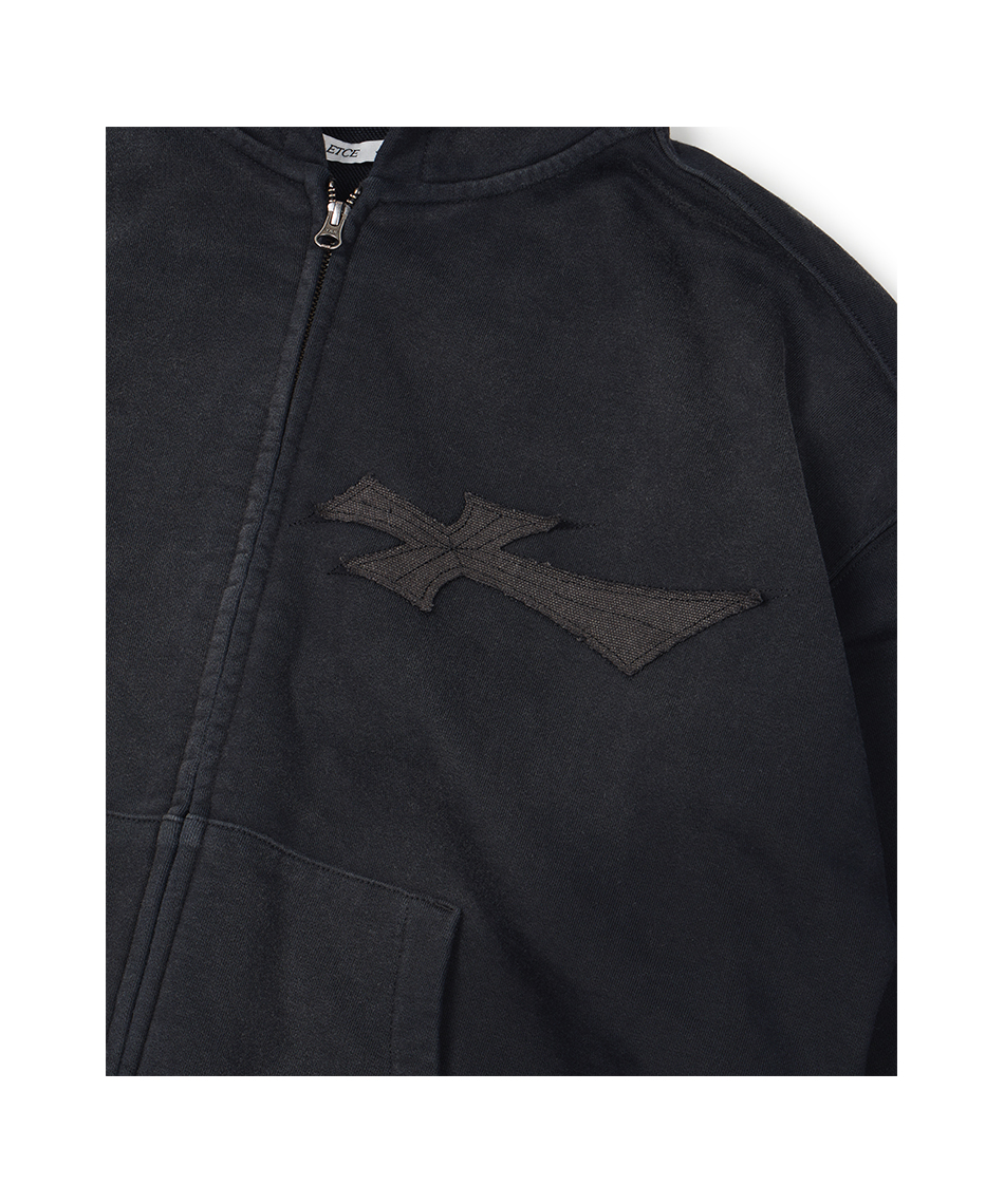 WASHED SACRIFICE HOOD ZIP UP