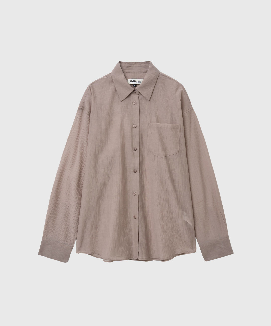 woman wrinkle sheer shirt розовый бежевый