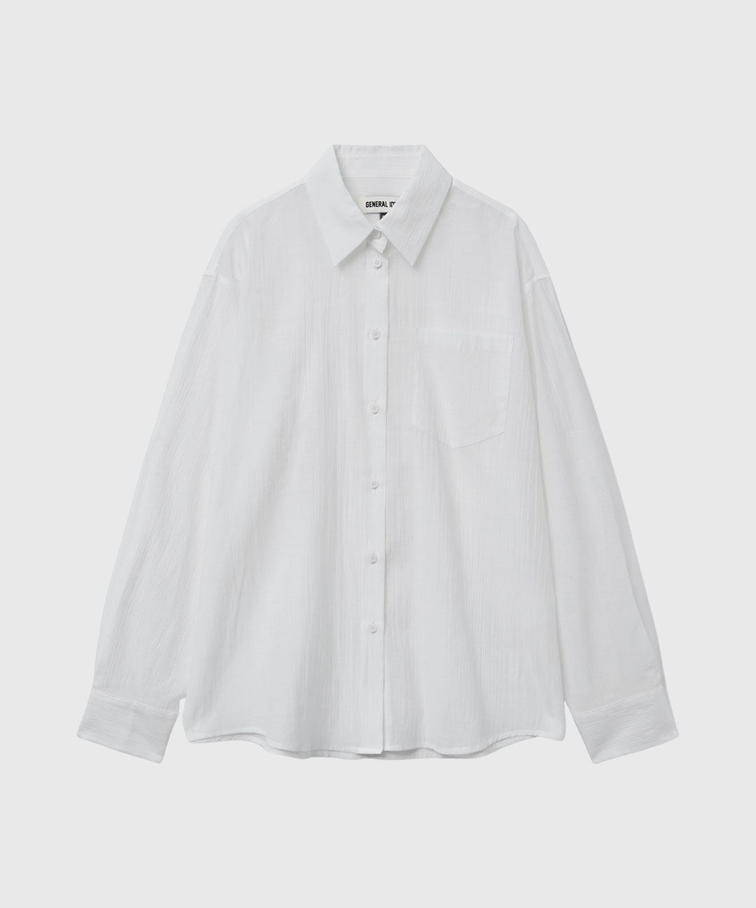 woman wrinkle sheer shirt белый