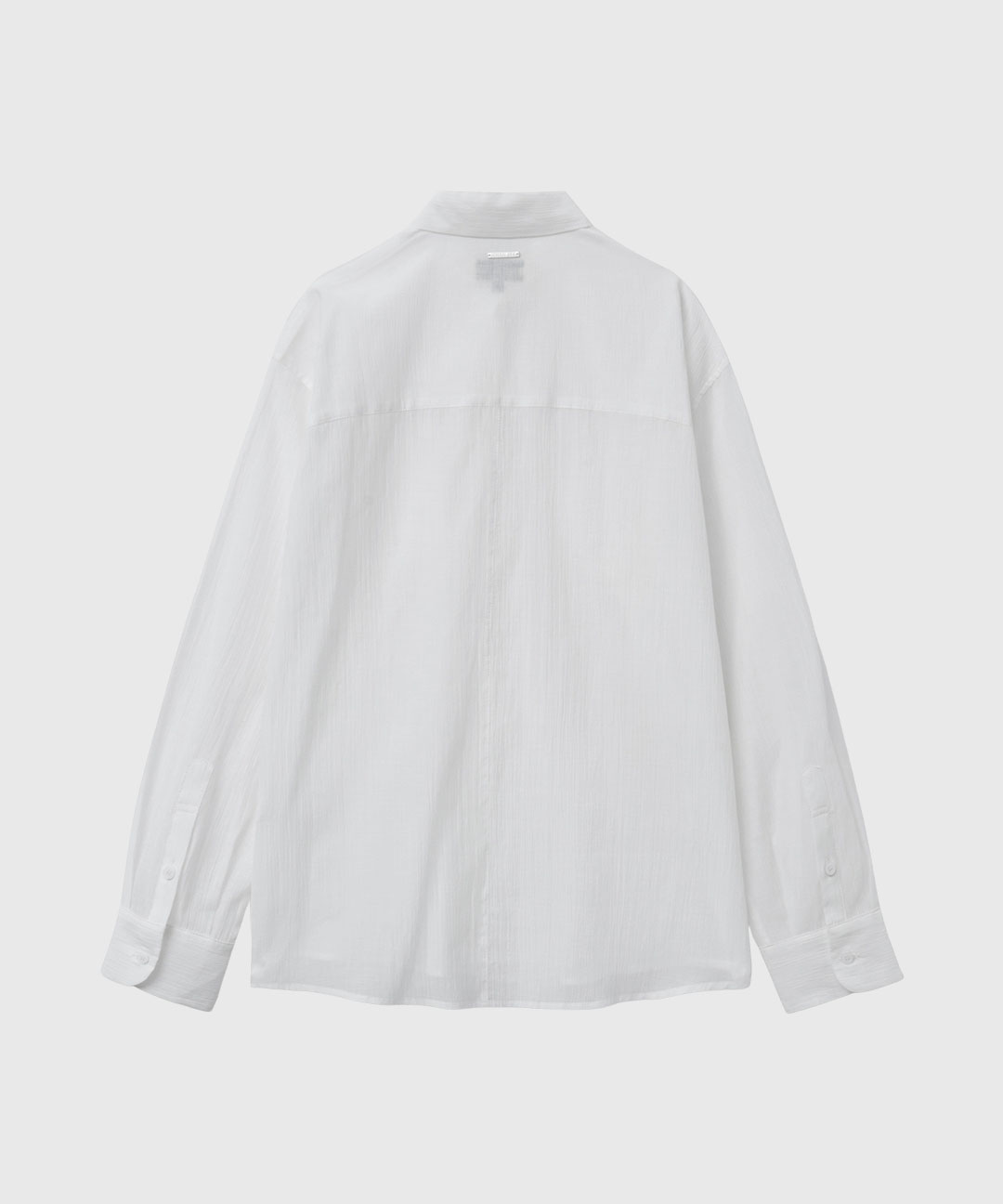 woman wrinkle sheer shirt белый