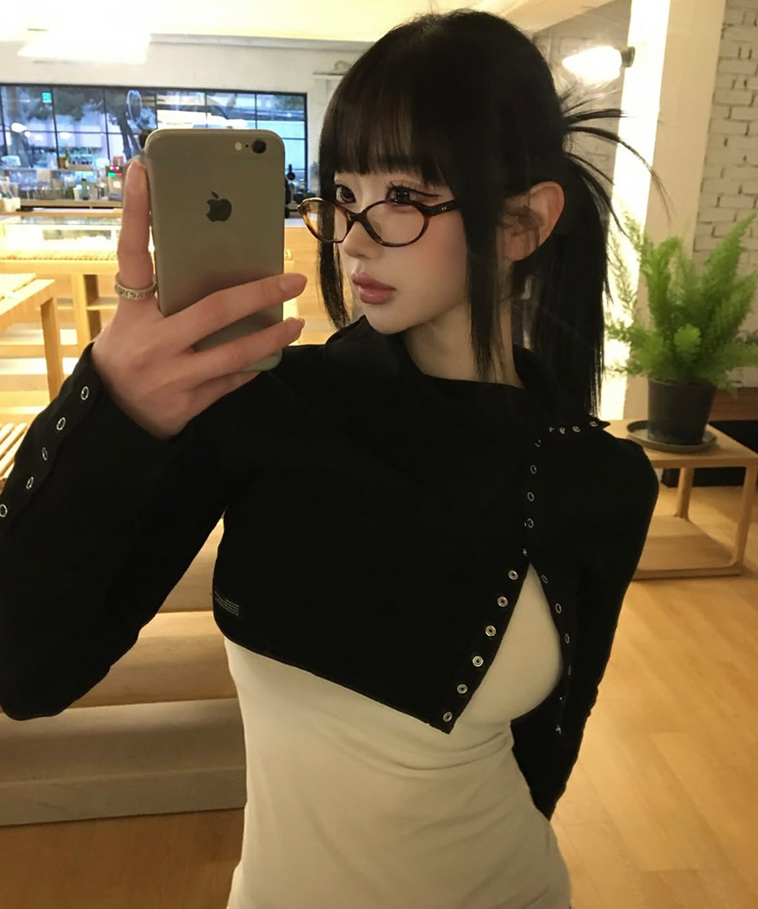 High Neck Jacquard Cardigan
