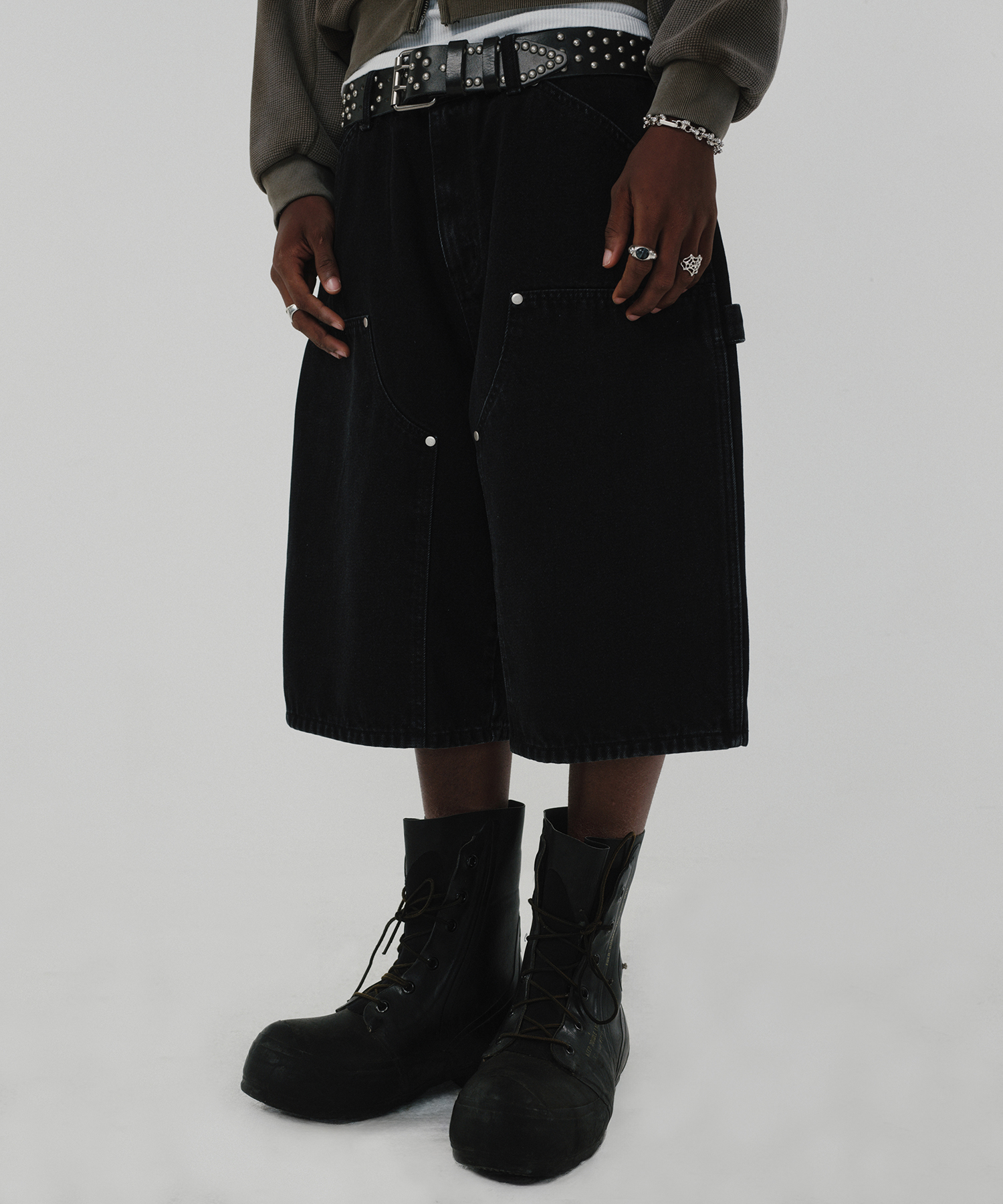 CONTOUR DOUBLE KNEE SHORTS чёрный