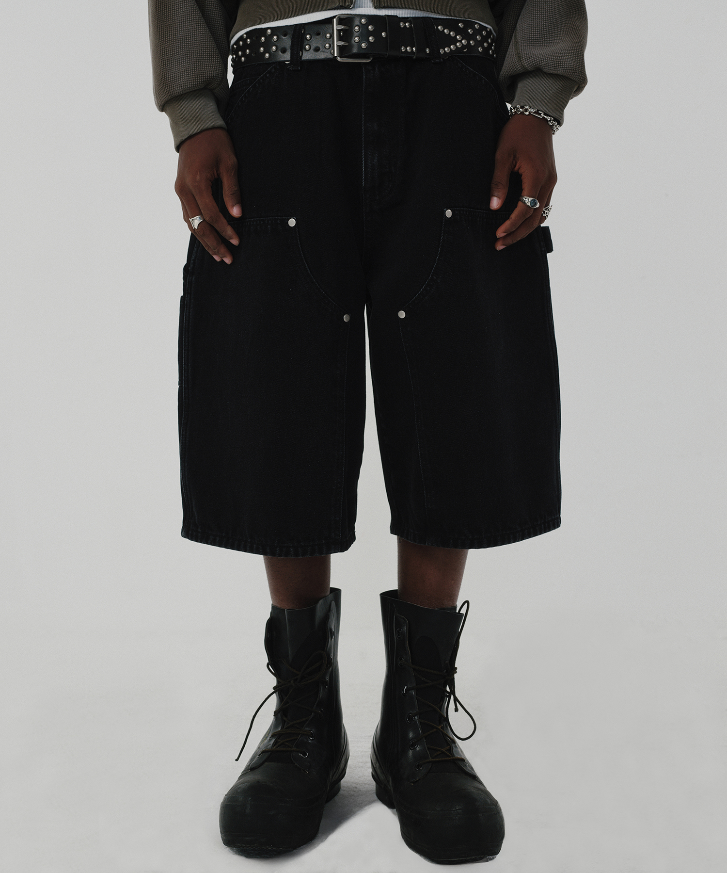 CONTOUR DOUBLE KNEE SHORTS чёрный