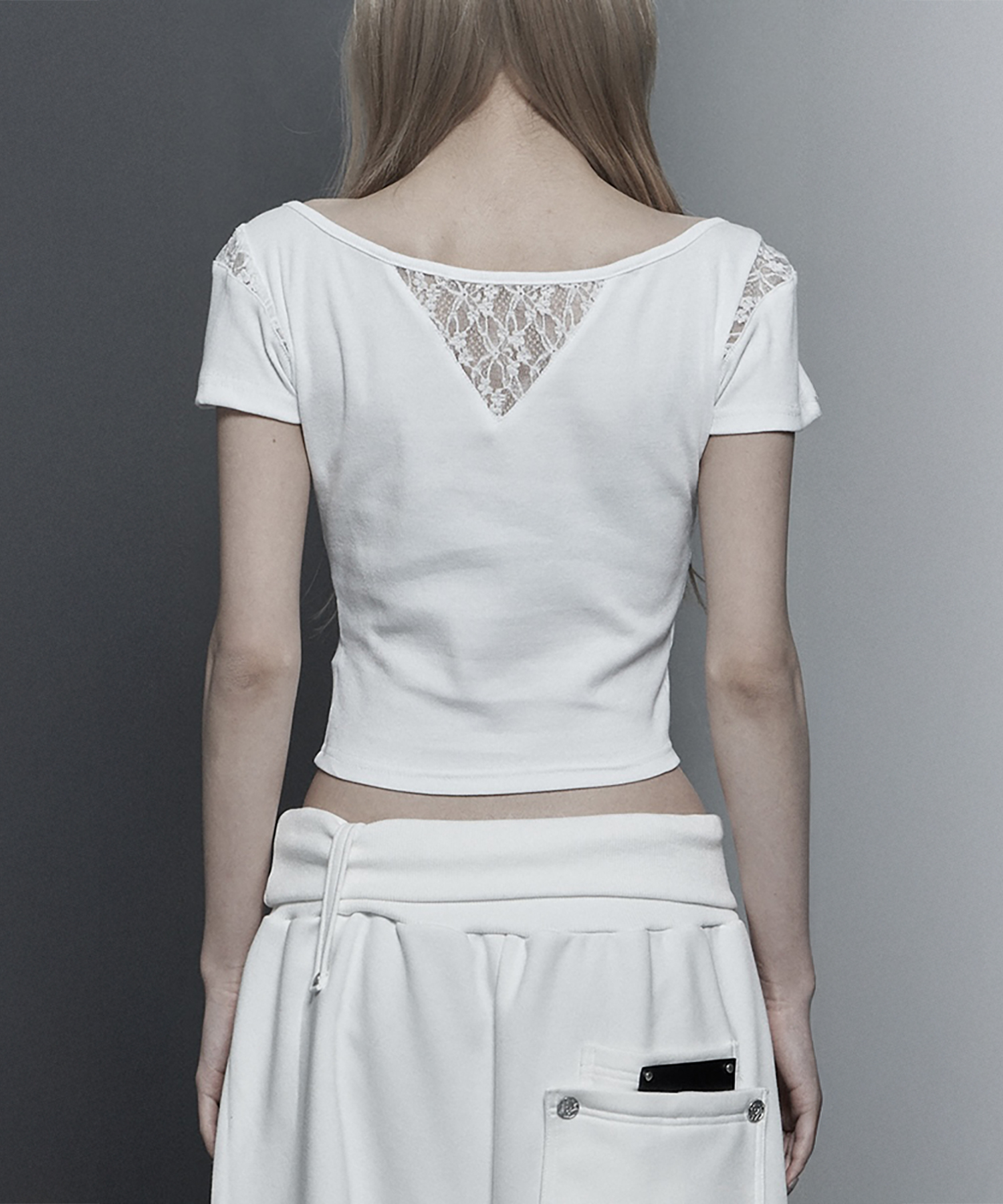 Bust Line Pintuck Detail Top (White)