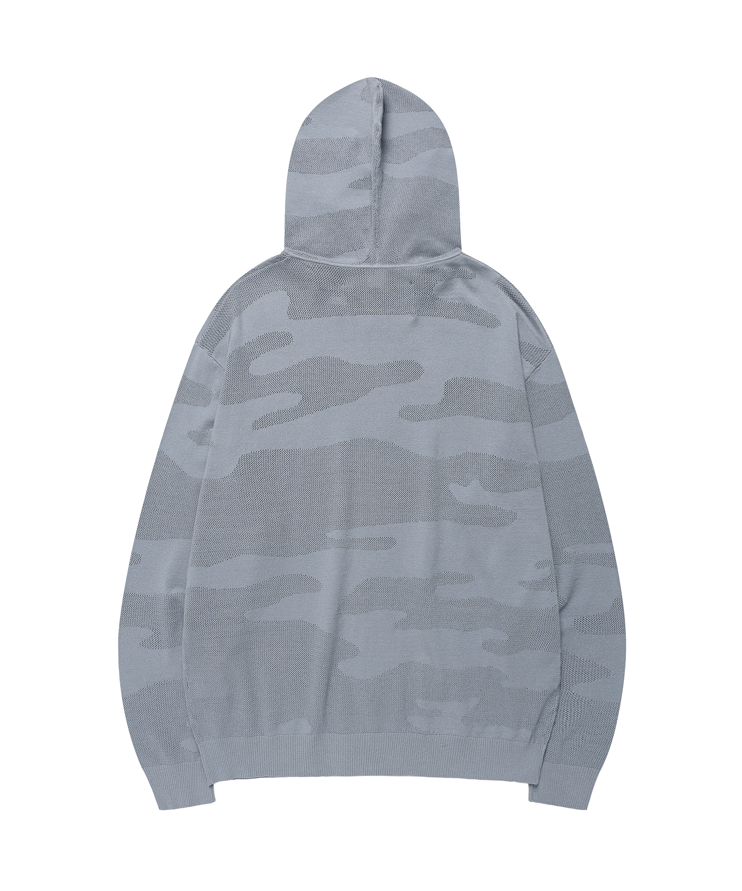 GHOST CAMO KNIT HOODIE ZIP-UP BLUE