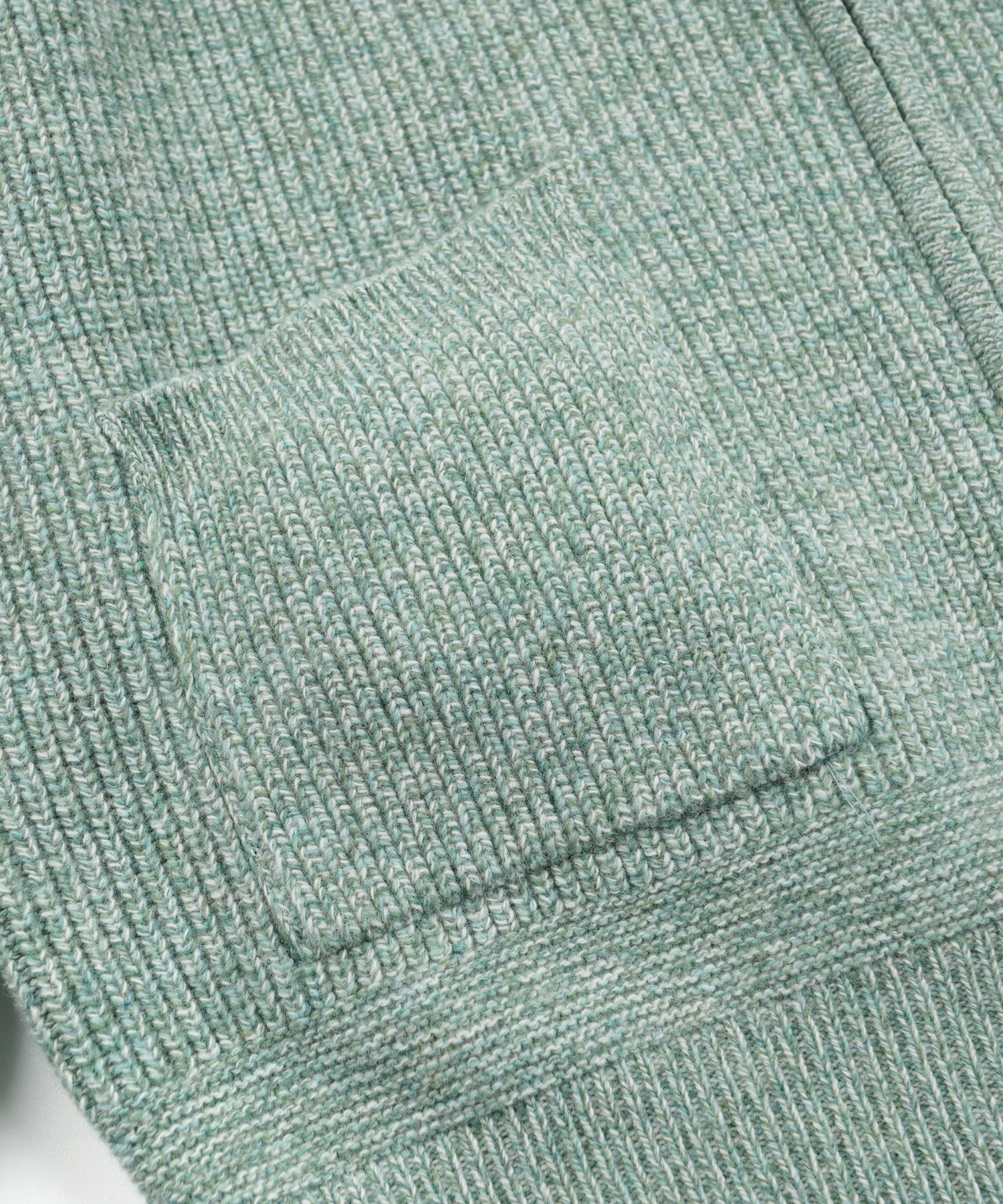 TWEED WOOL ZIP UP CARDIGAN _ MINT
