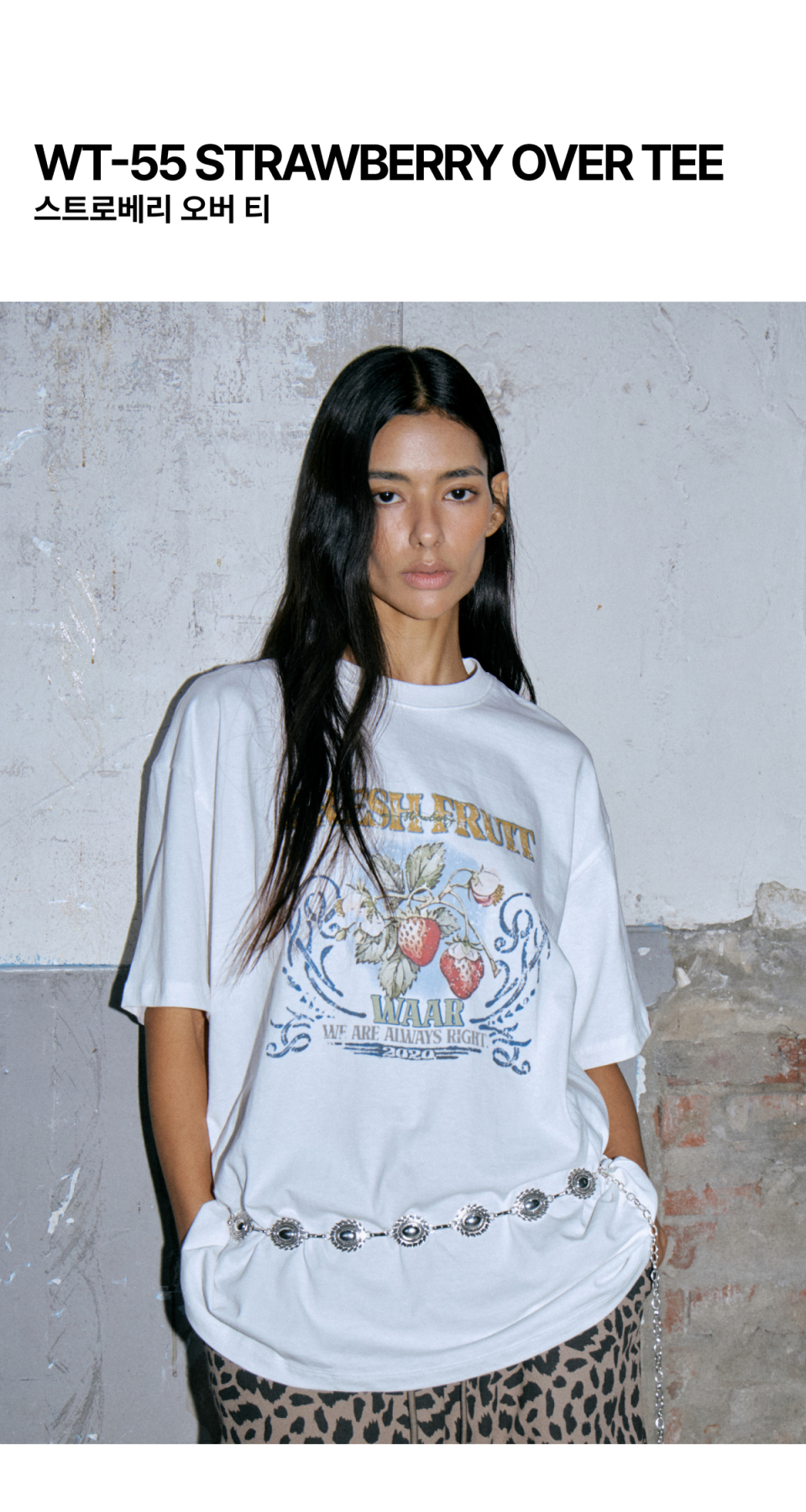 WT-55 STRAWBERRY OVER TEE - 2 COLORS CHARCOAL