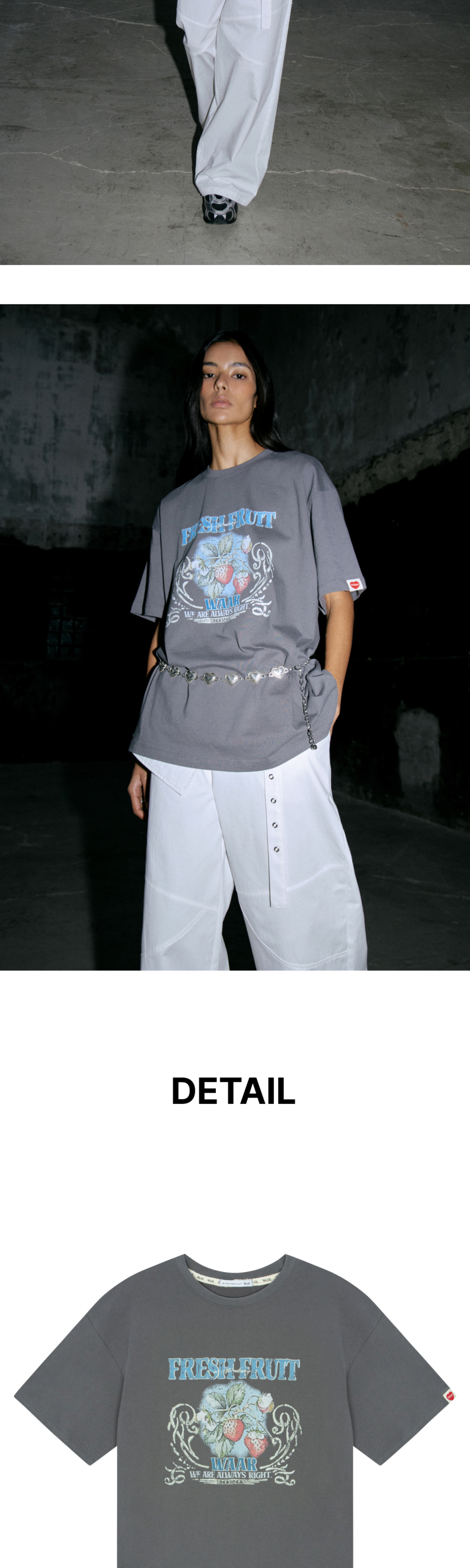 WT-55 STRAWBERRY OVER TEE - 2 COLORS CHARCOAL
