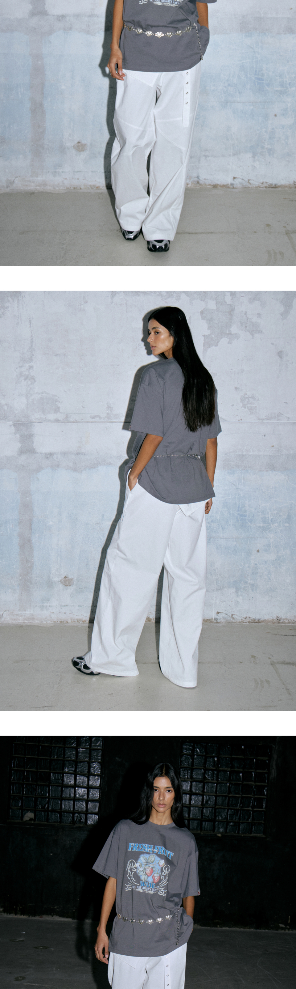 WT-55 STRAWBERRY OVER TEE - 2 COLORS CHARCOAL