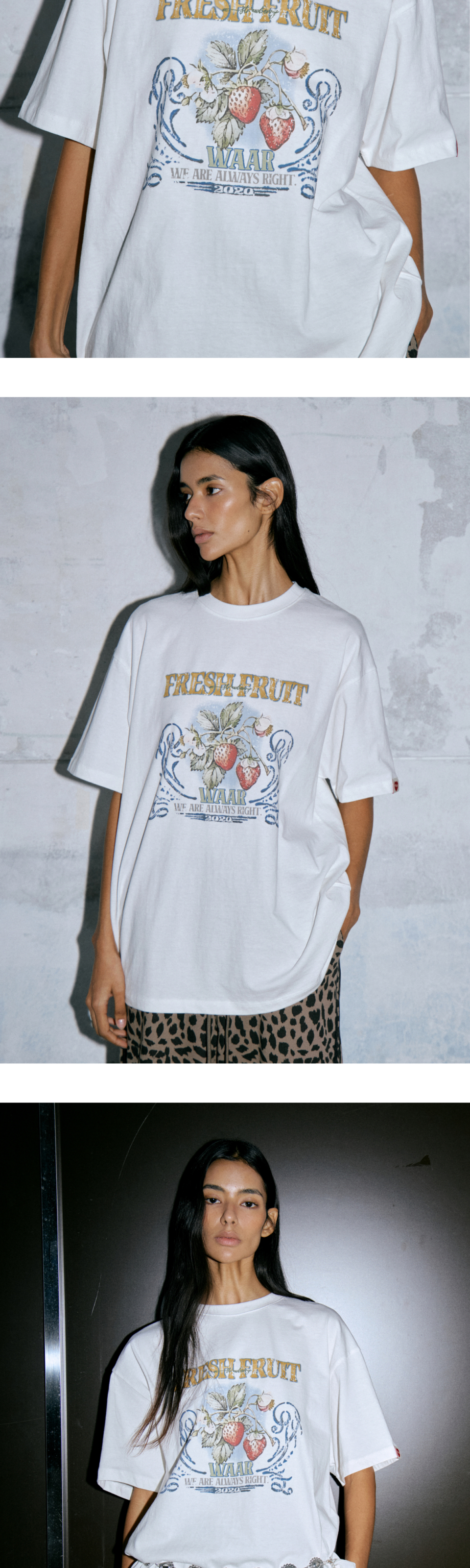 WT-55 STRAWBERRY OVER TEE - 2 COLORS CHARCOAL