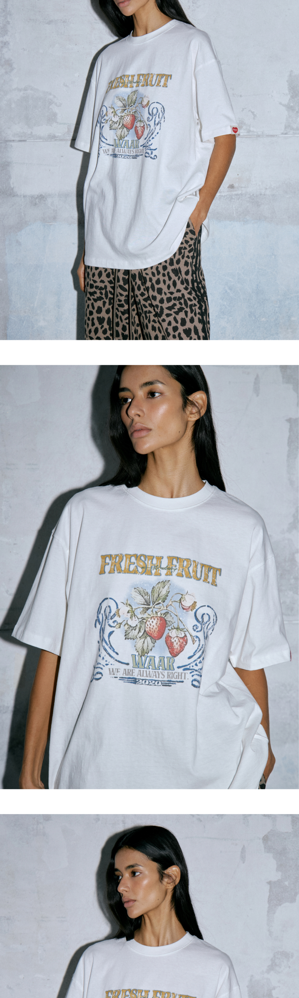 WT-55 STRAWBERRY OVER TEE - 2 COLORS CHARCOAL