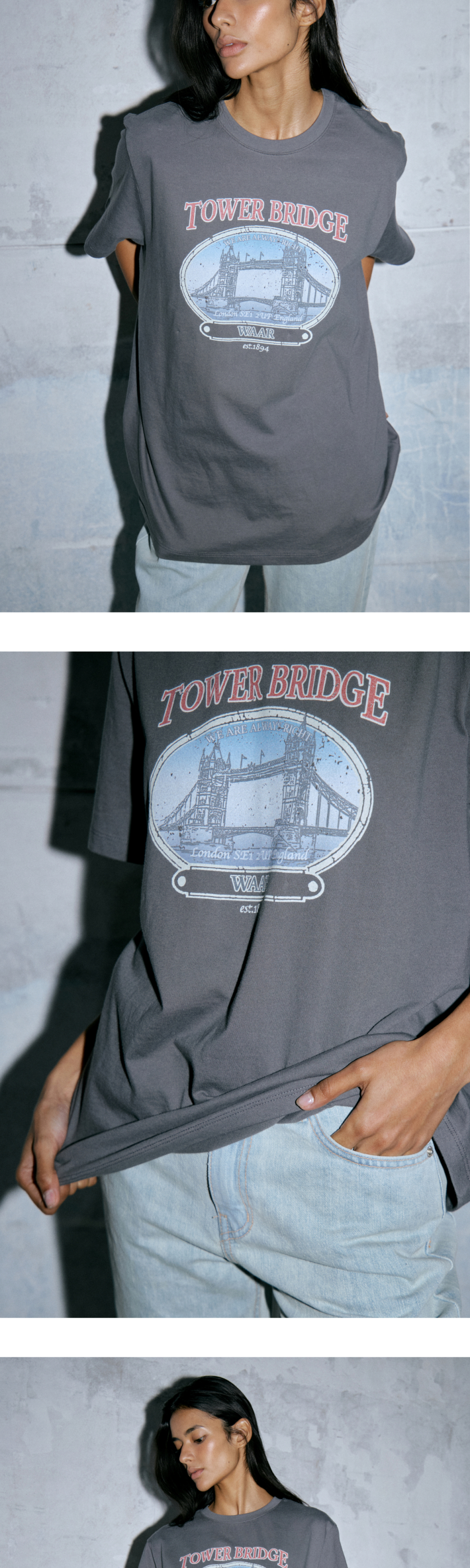WT-56 BRIDGE GRAPHIC TEE - 2 COLORS CHARCOAL