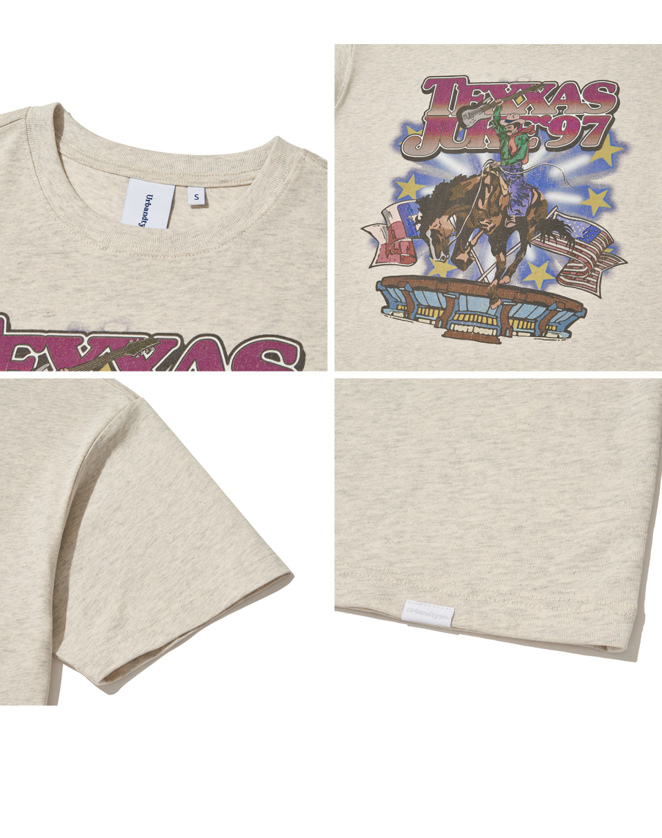 TEXAS COWBOY JAM T-SHIRT - 2 COLORS OATMEAL