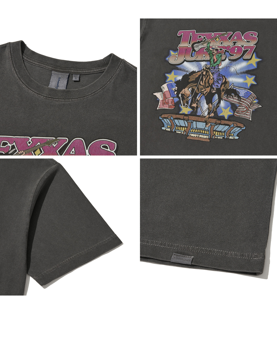 TEXAS COWBOY JAM T-SHIRT - 2 COLORS CHARCOAL