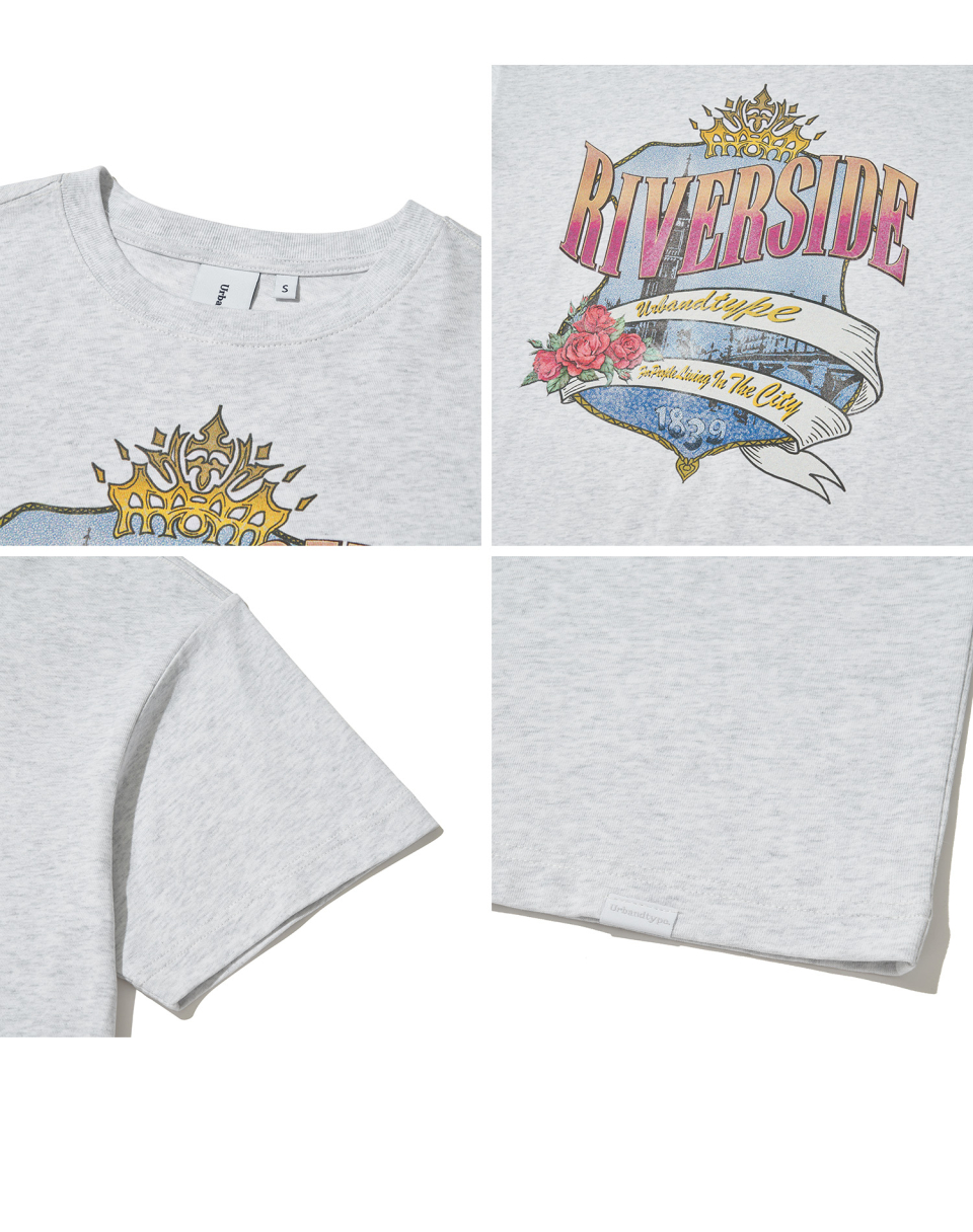 RIVERSIDE CITY T-SHIRT - 3 COLORS LIGHT GREY