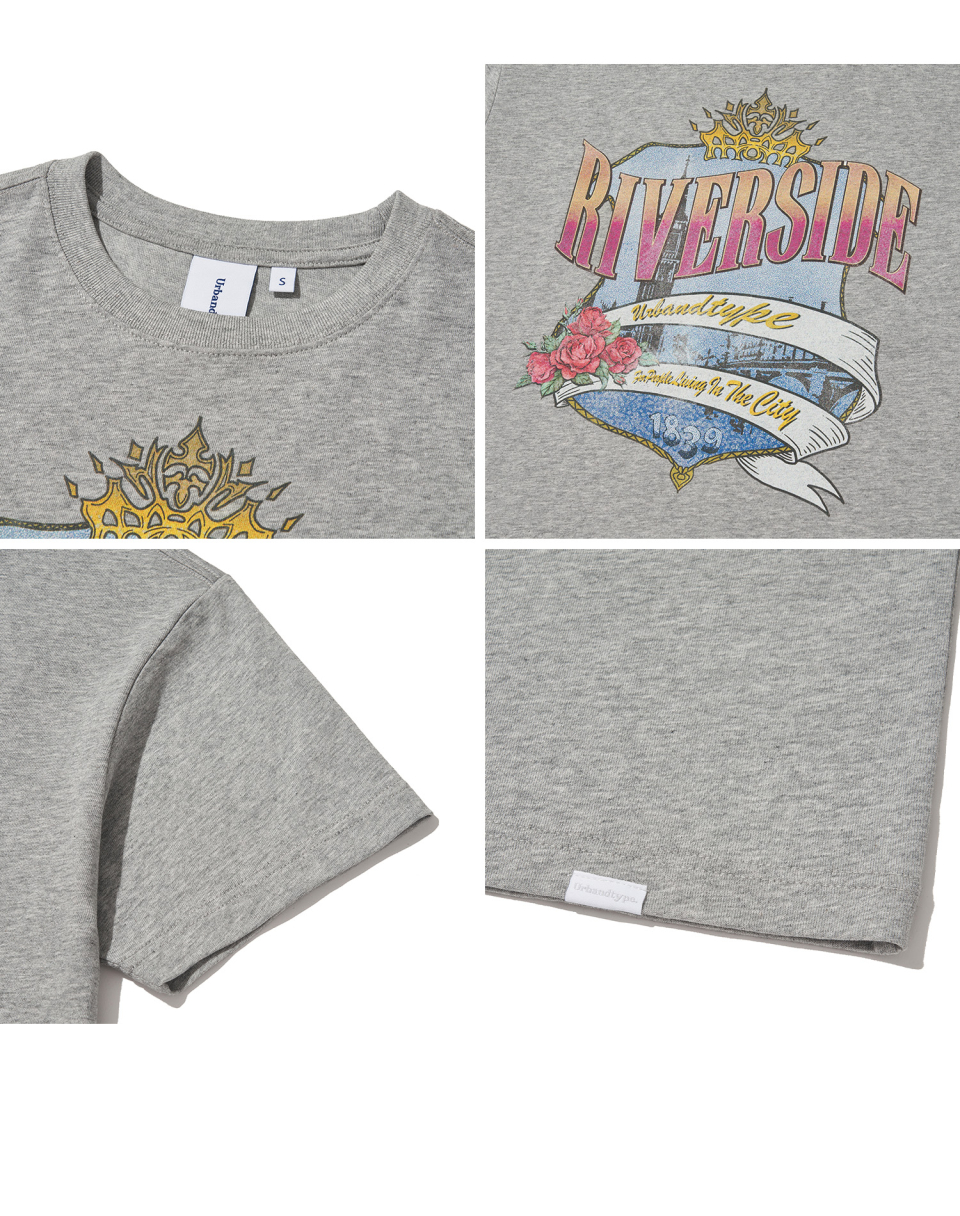 RIVERSIDE CITY T-SHIRT - 3 COLORS MELANGE GREY