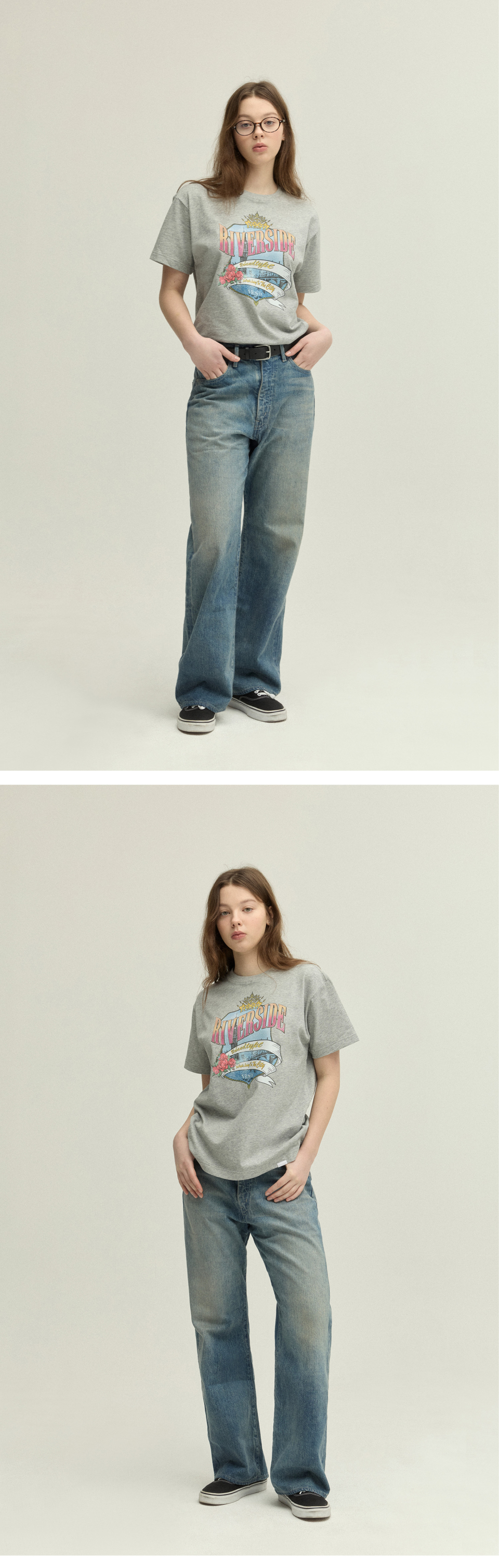 RIVERSIDE CITY T-SHIRT - 3 COLORS MELANGE GREY
